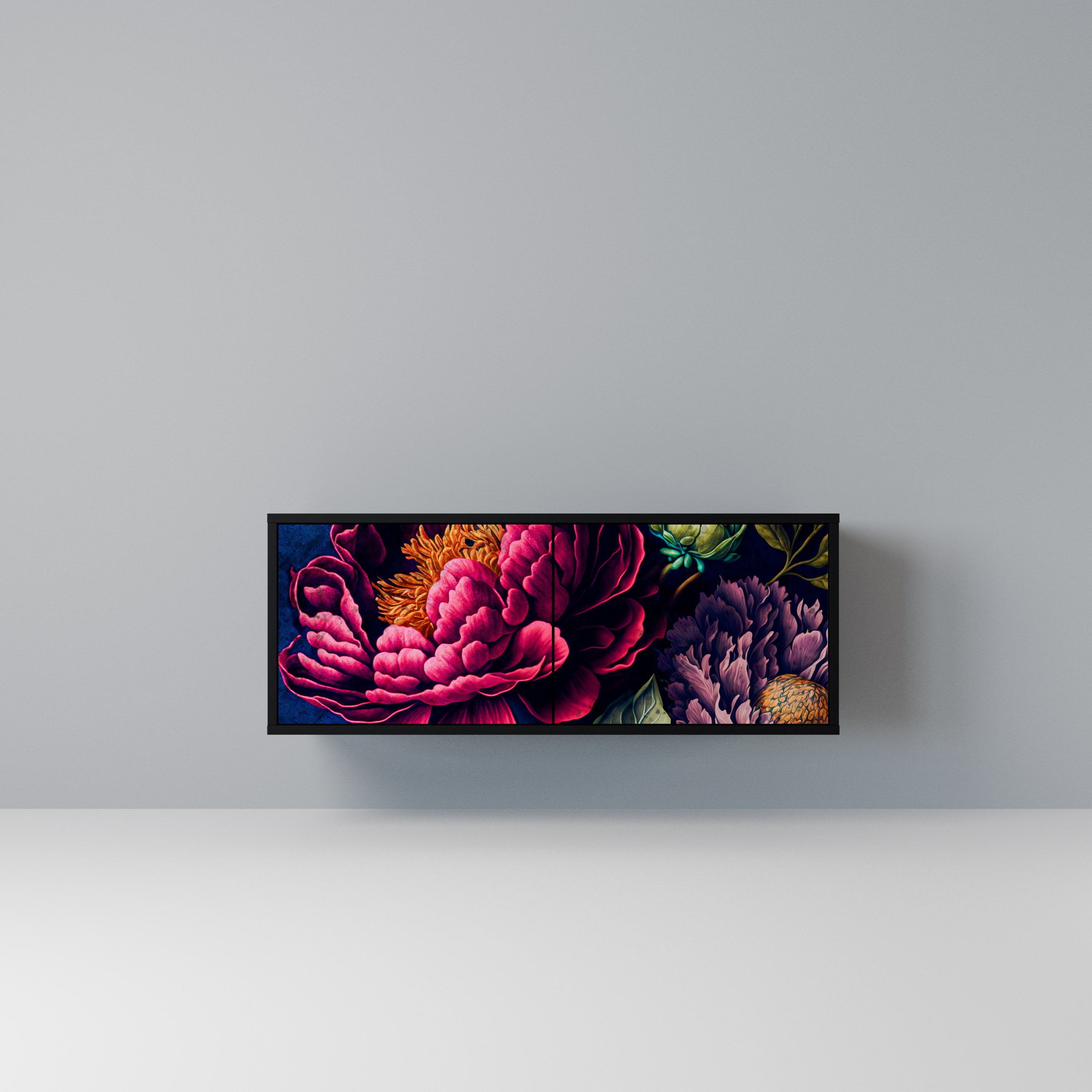 BLOOMING ELEGANCE Kompaktowa szafka RTV 2-drzwiowa