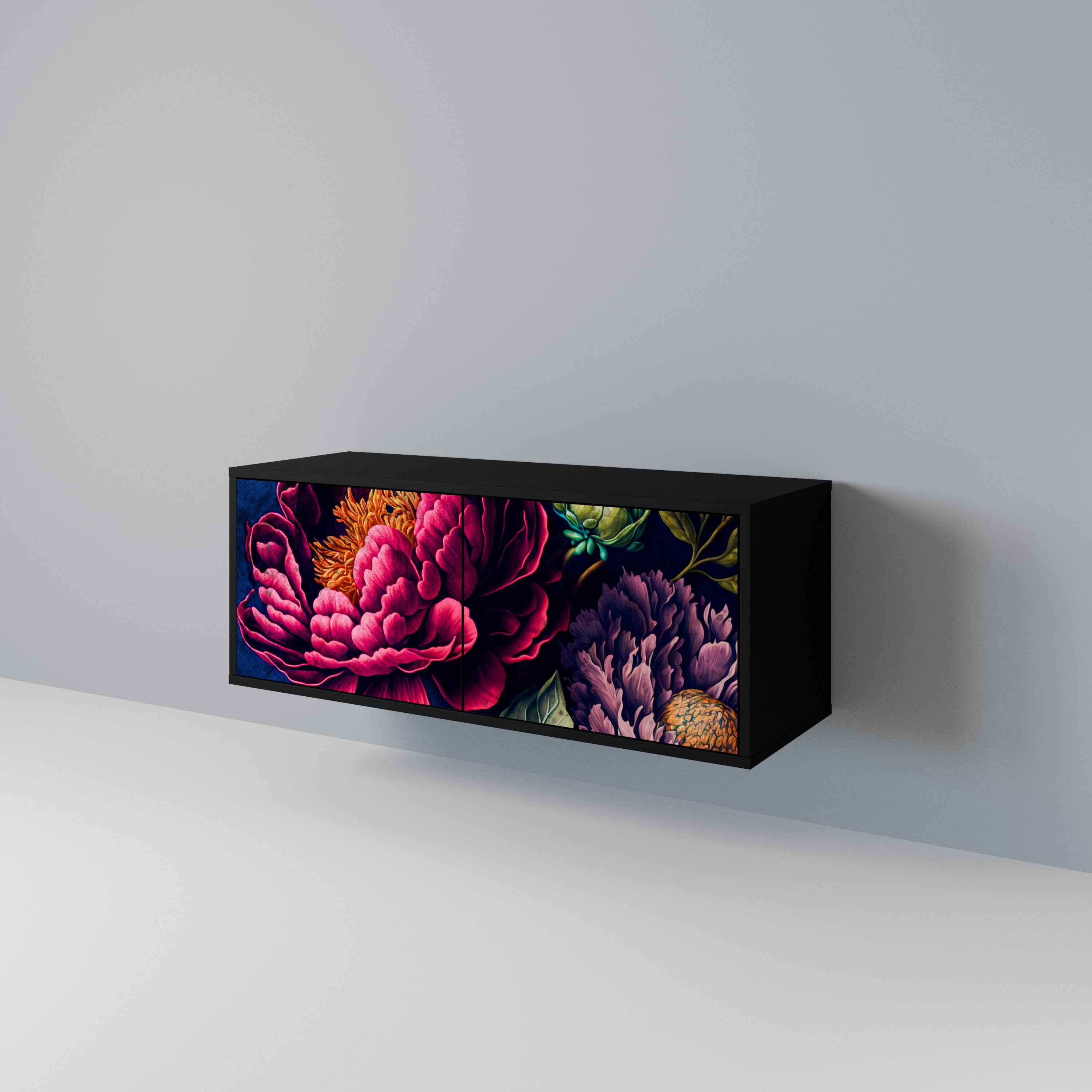 BLOOMING ELEGANCE Kompaktowa szafka RTV 2-drzwiowa
