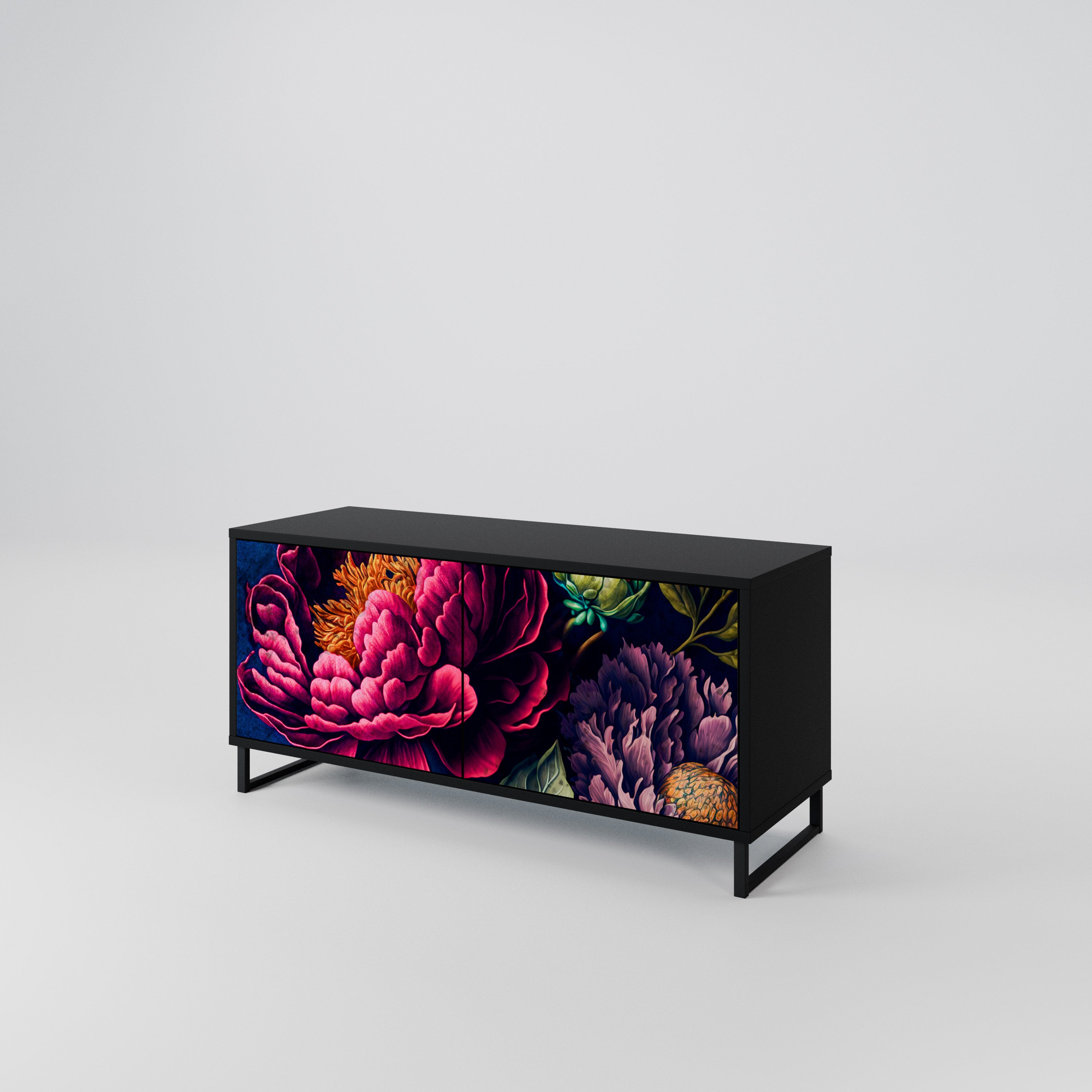 BLOOMING ELEGANCE Kompaktowa szafka RTV 2-drzwiowa