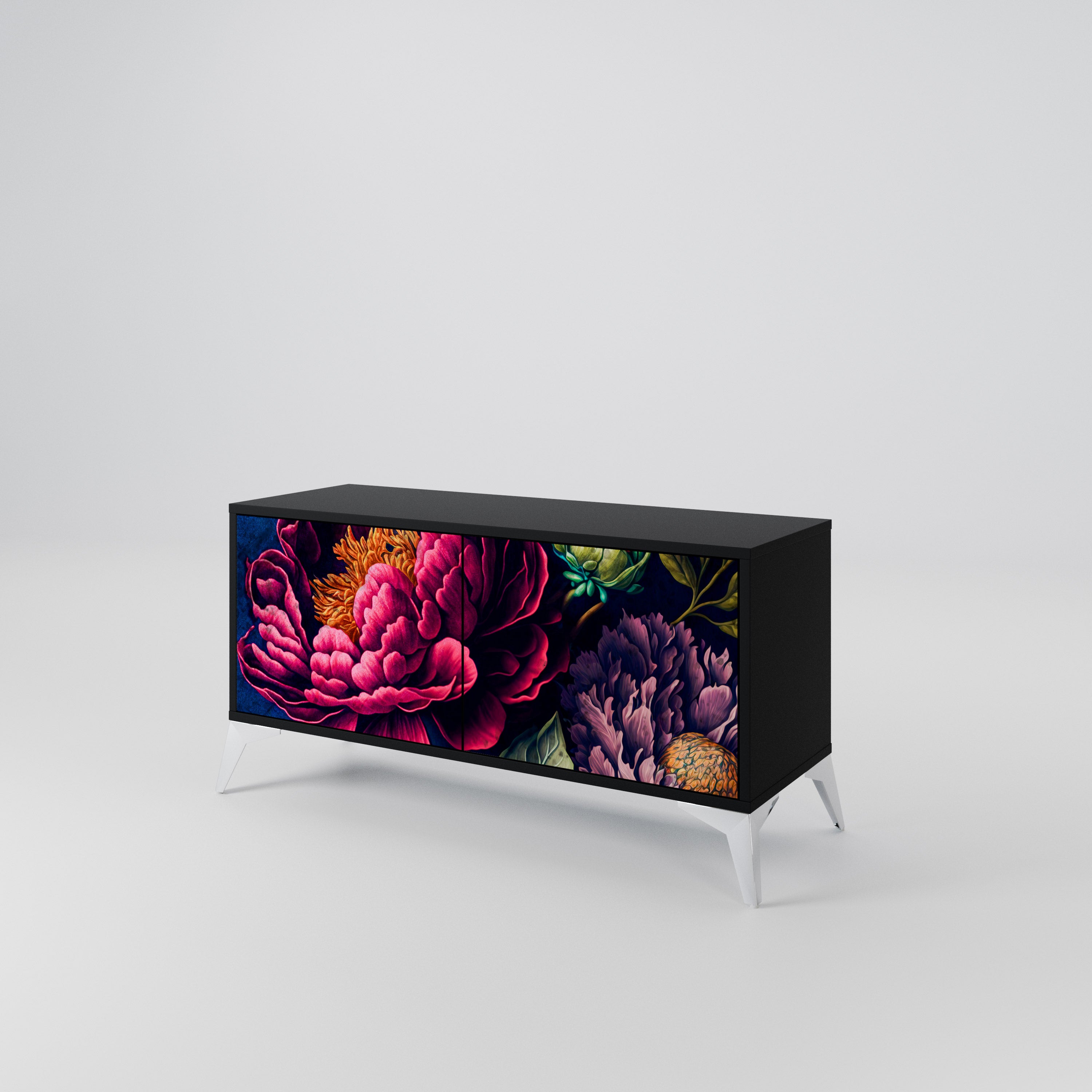BLOOMING ELEGANCE Kompaktowa szafka RTV 2-drzwiowa