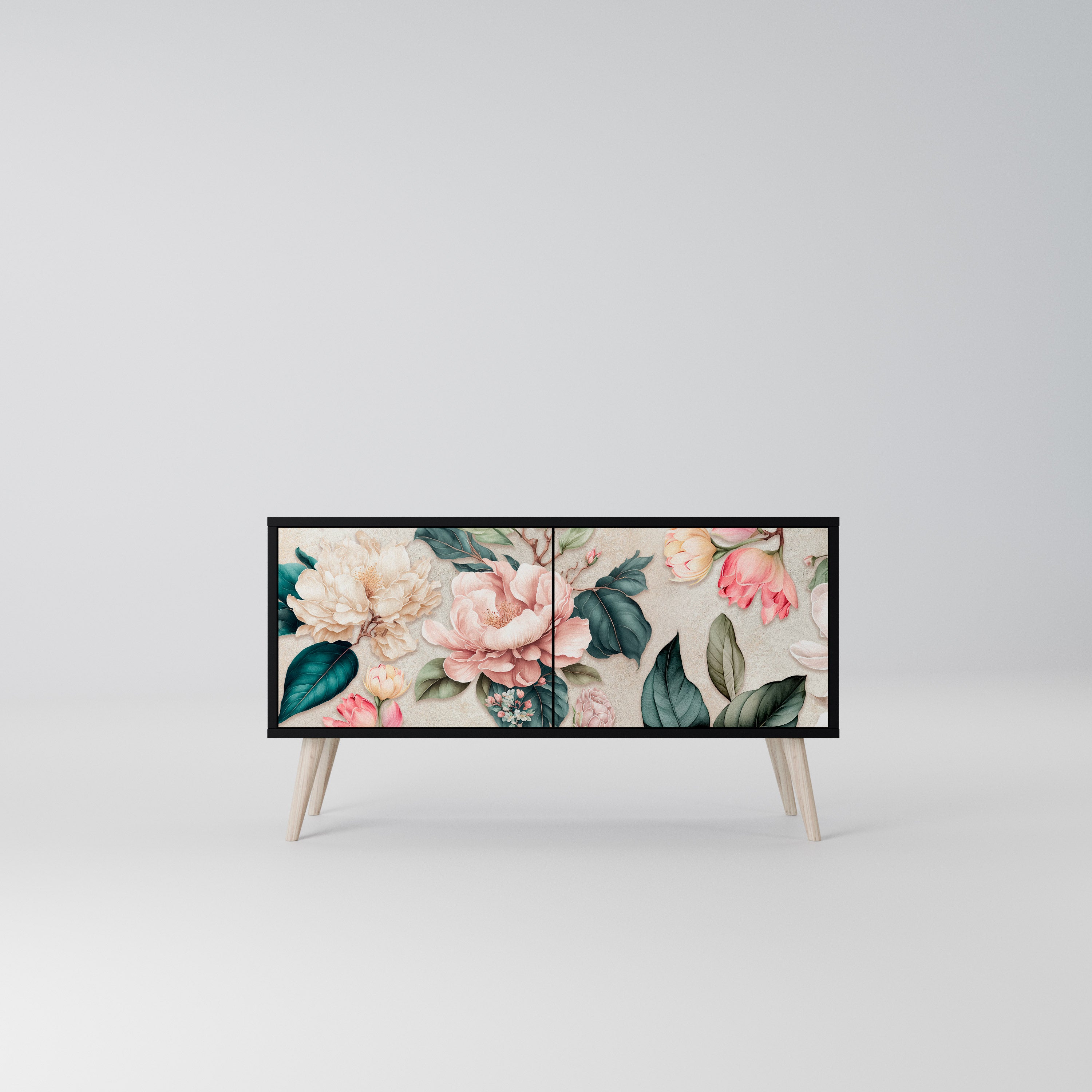 FLORAL GRACE Kompaktowa szafka RTV 2-drzwiowa