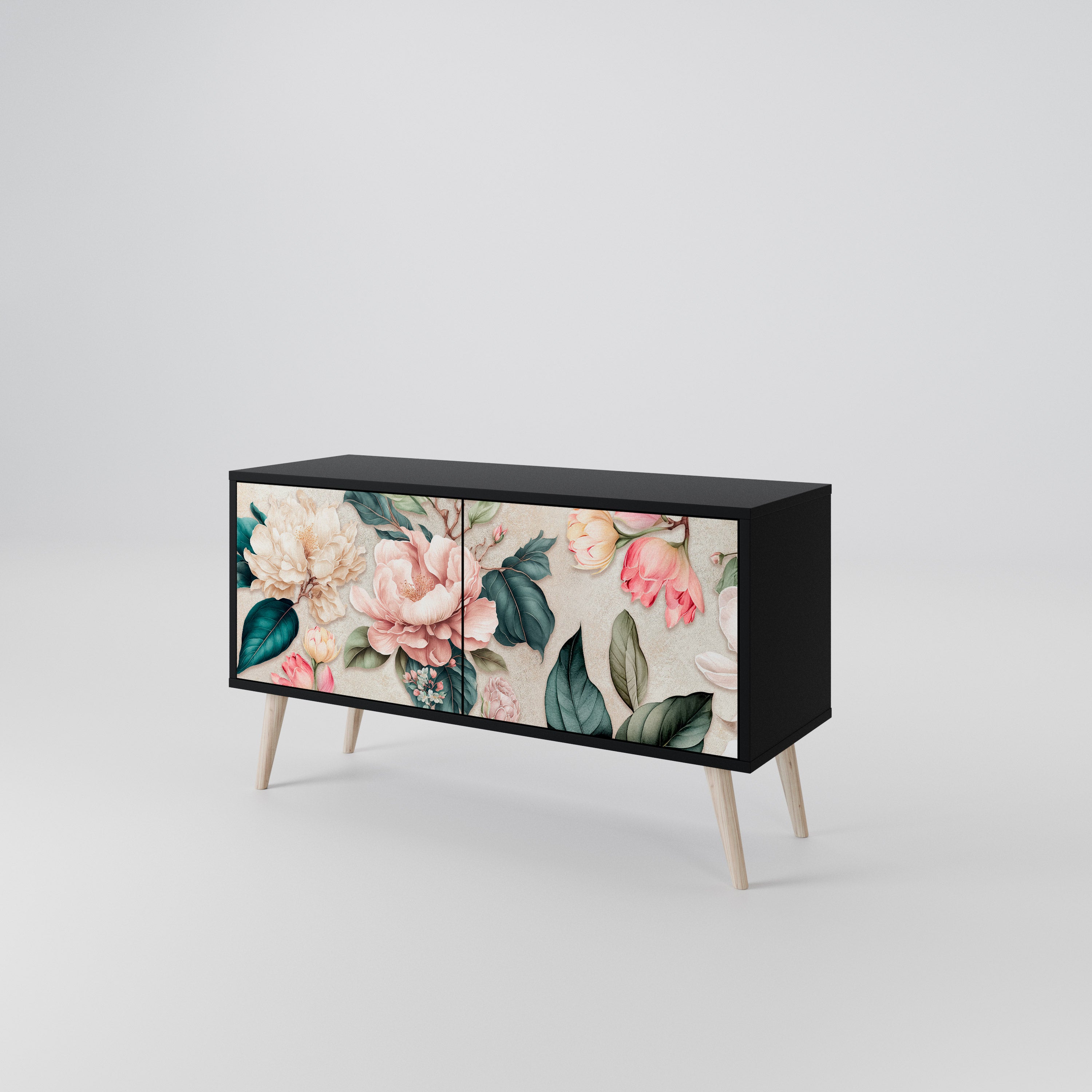 FLORAL GRACE Kompaktowa szafka RTV 2-drzwiowa