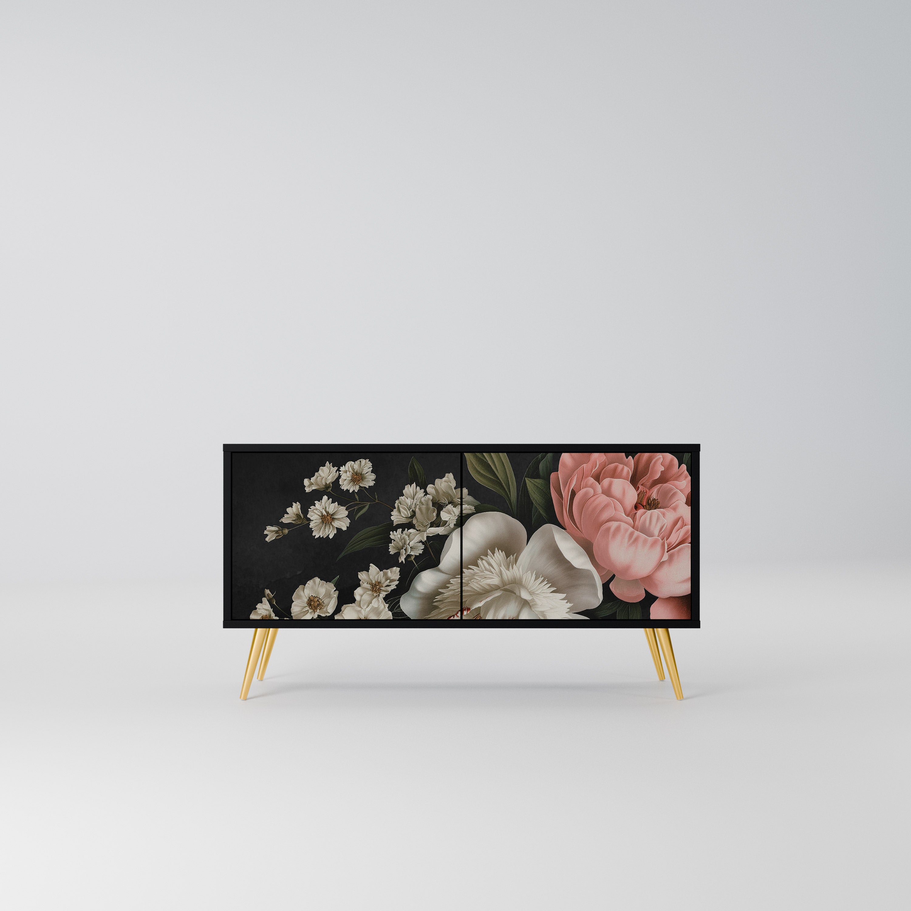 LUSH ELEGANCE Kompaktowa szafka RTV 2-drzwiowa