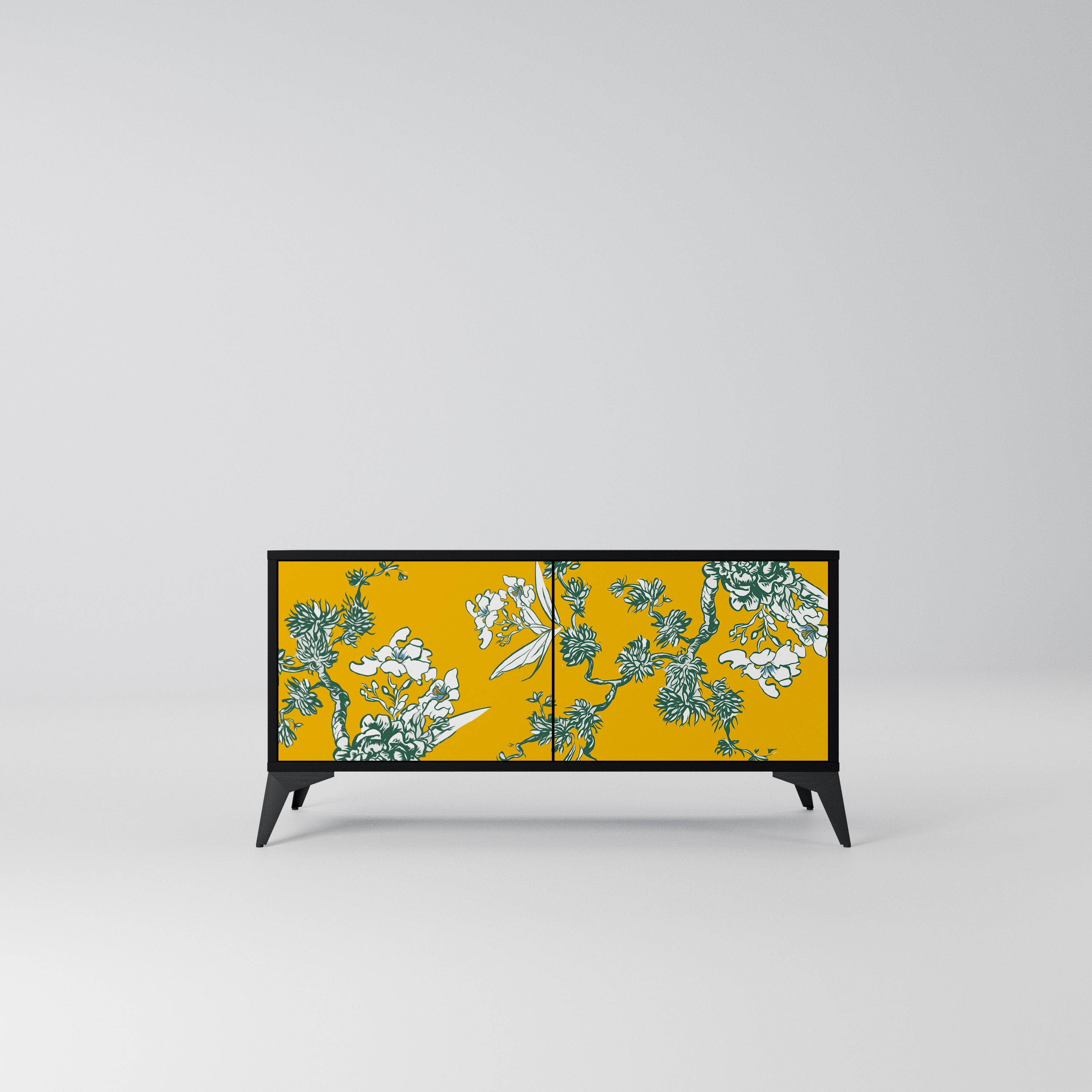 YELLOW CHINOISERIE Kompaktowa szafka RTV 2-drzwiowa