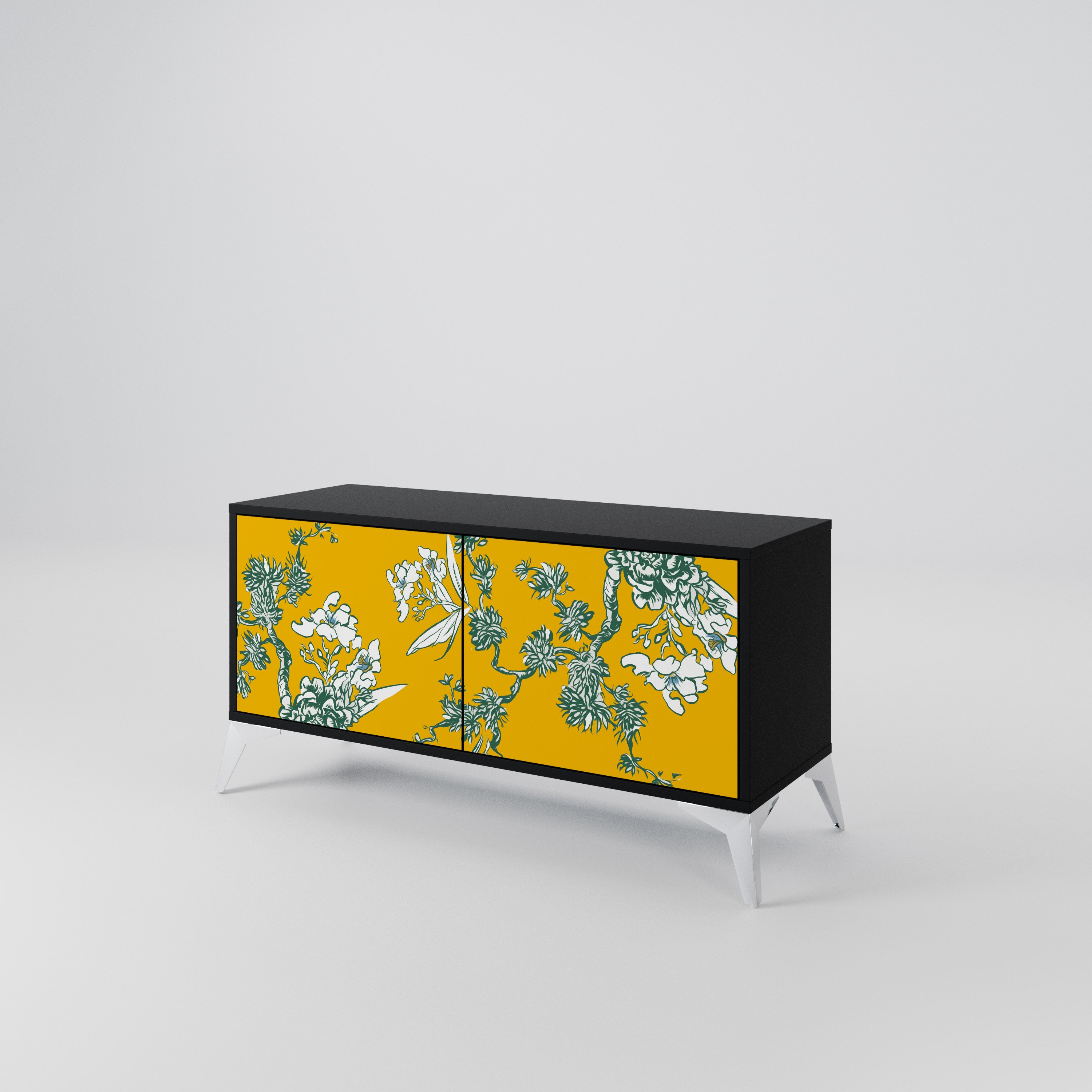 YELLOW CHINOISERIE Kompaktowa szafka RTV 2-drzwiowa