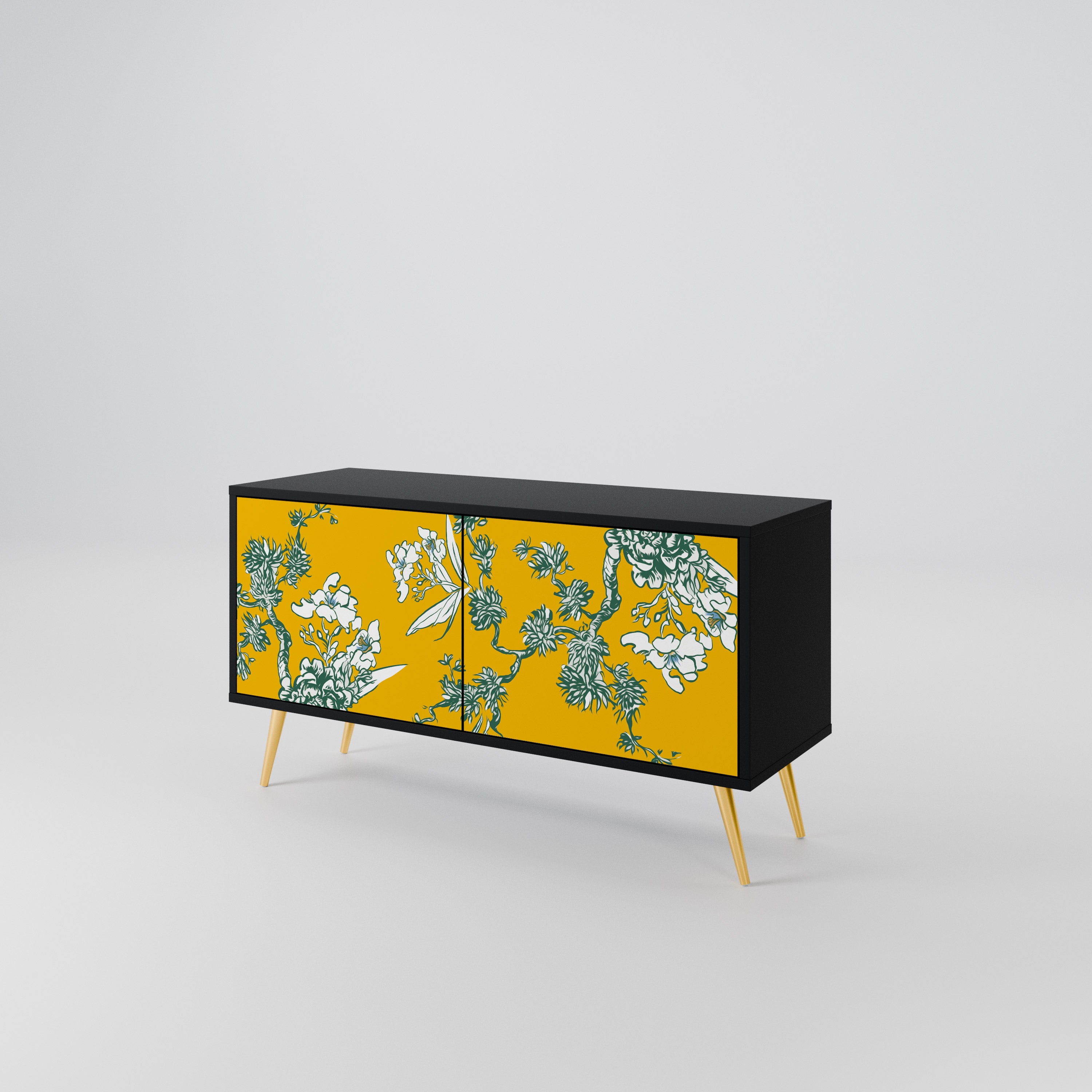 YELLOW CHINOISERIE Kompaktowa szafka RTV 2-drzwiowa