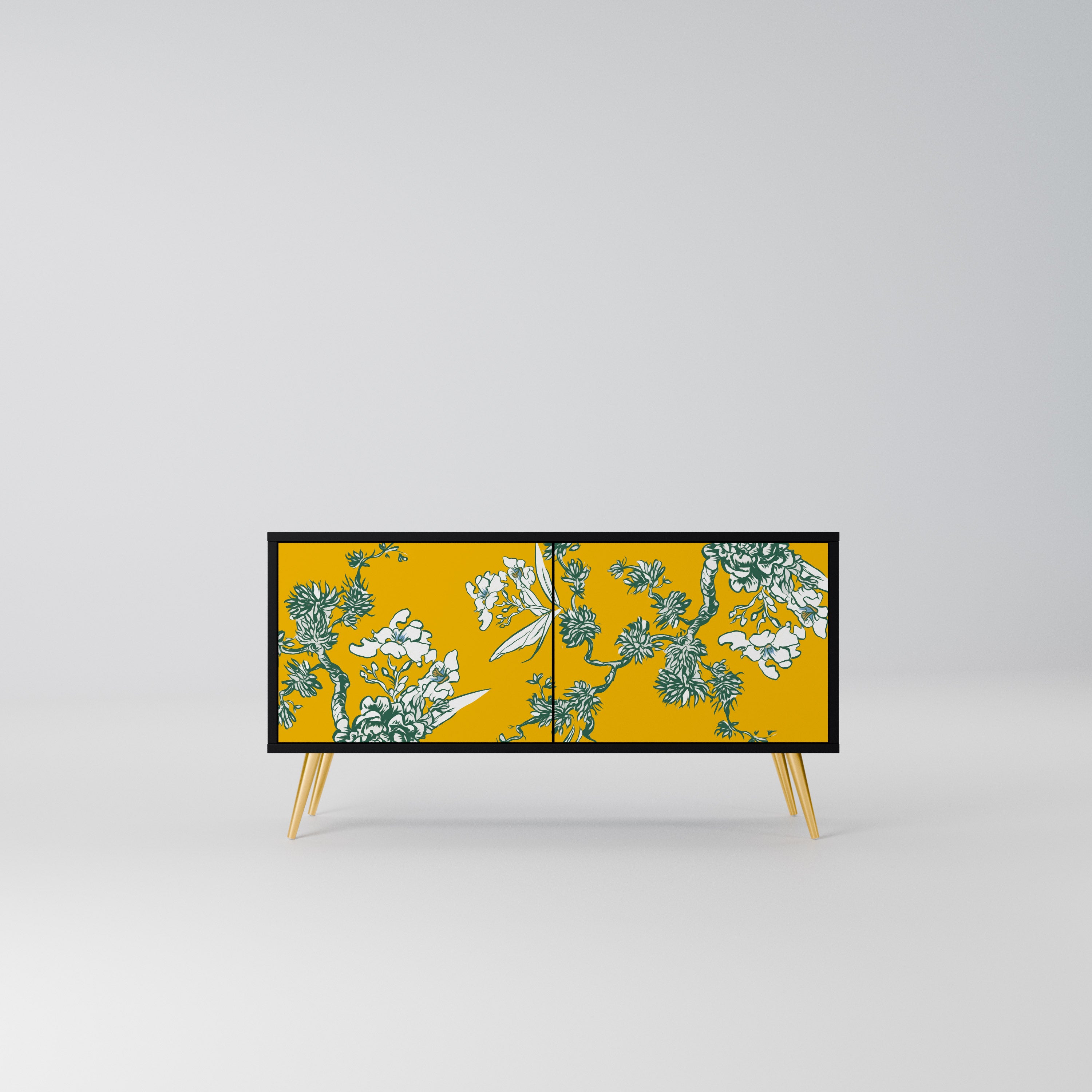 YELLOW CHINOISERIE Kompaktowa szafka RTV 2-drzwiowa