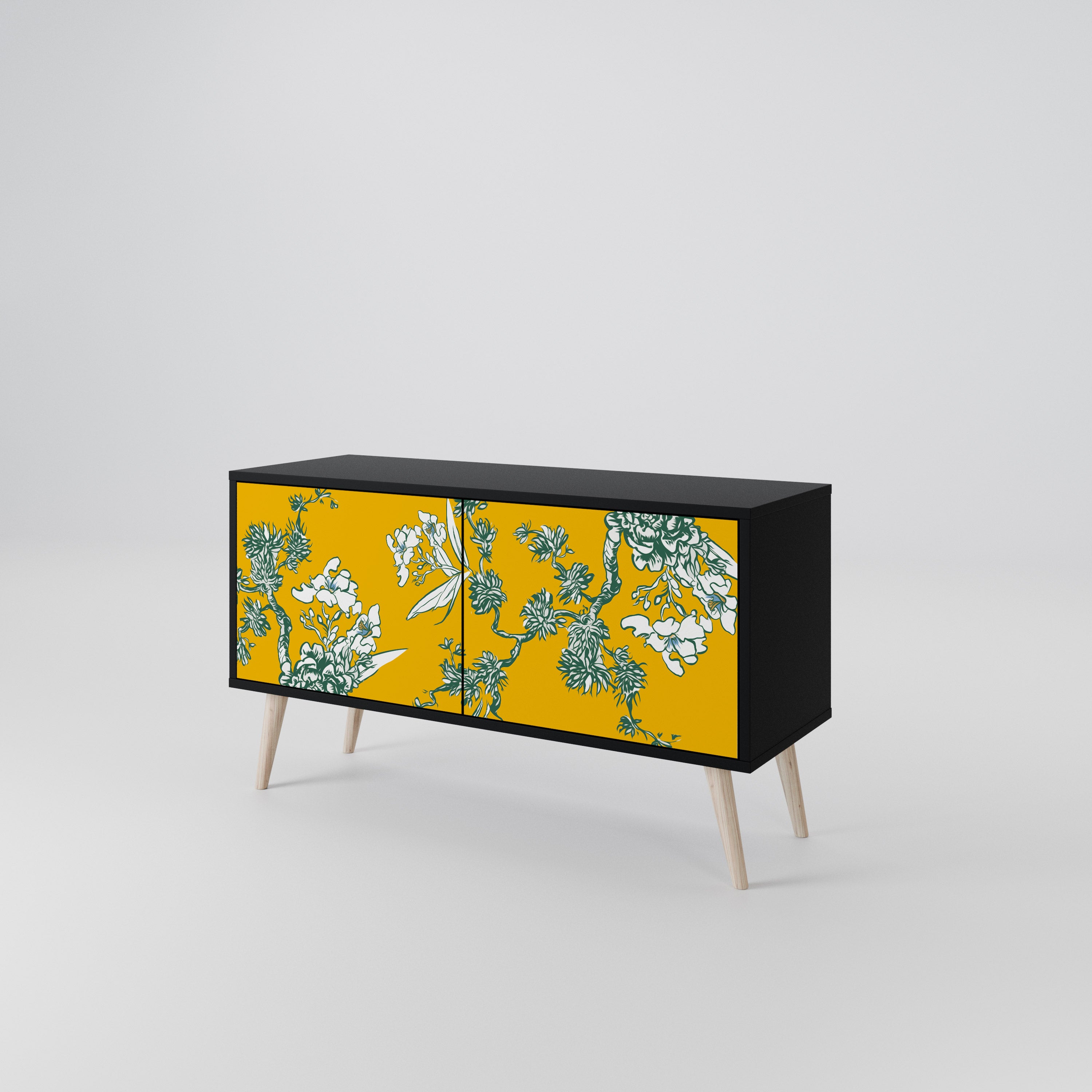 YELLOW CHINOISERIE Kompaktowa szafka RTV 2-drzwiowa
