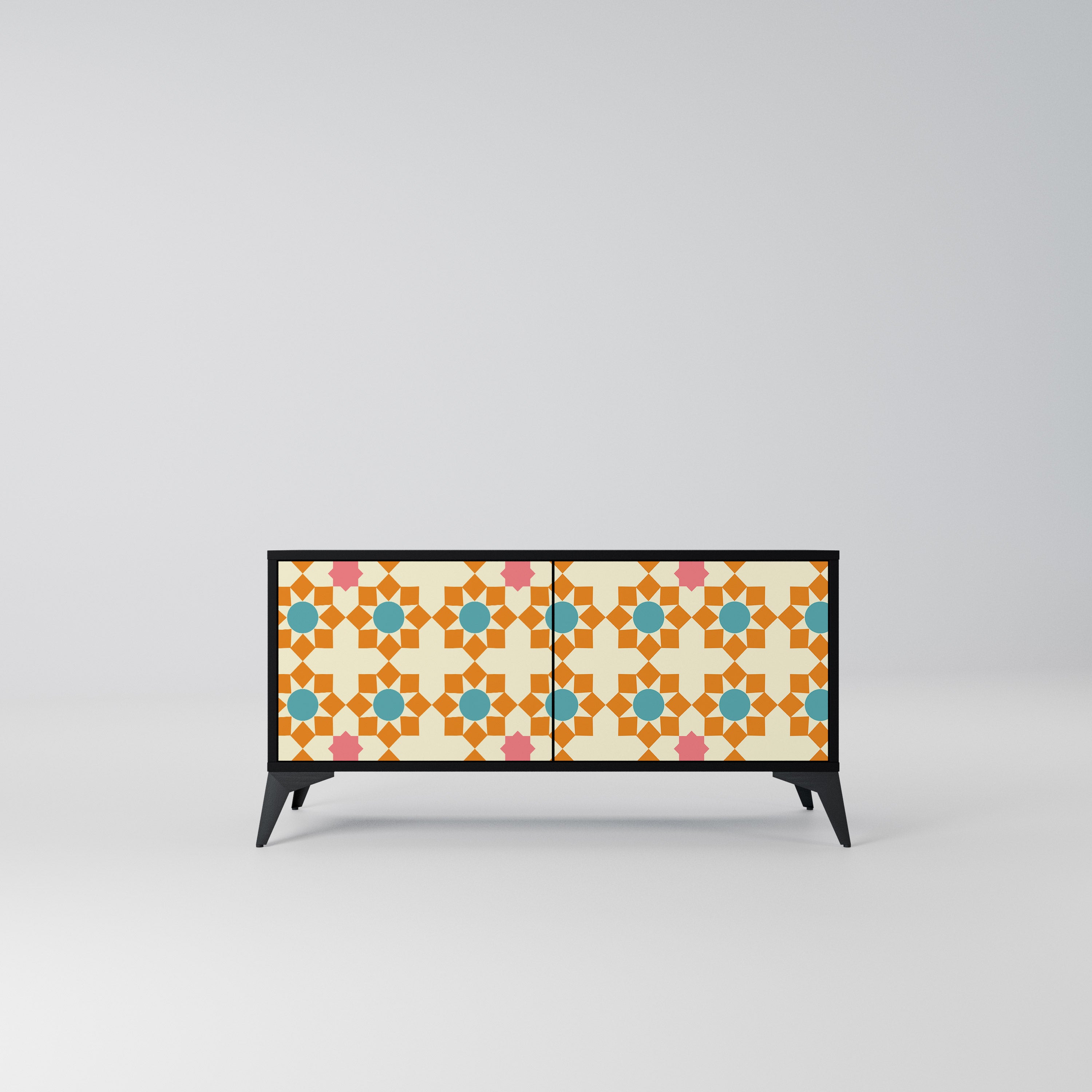 FLORAL DECOR Kompaktowa szafka RTV 2-drzwiowa