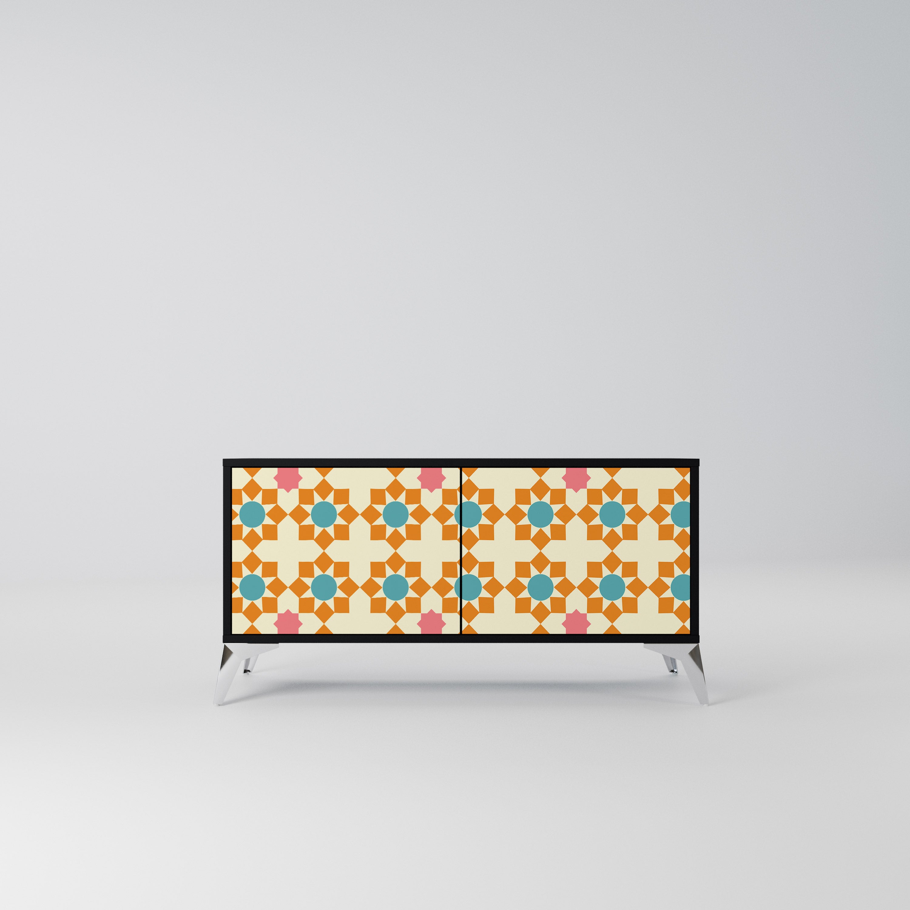 FLORAL DECOR Kompaktowa szafka RTV 2-drzwiowa