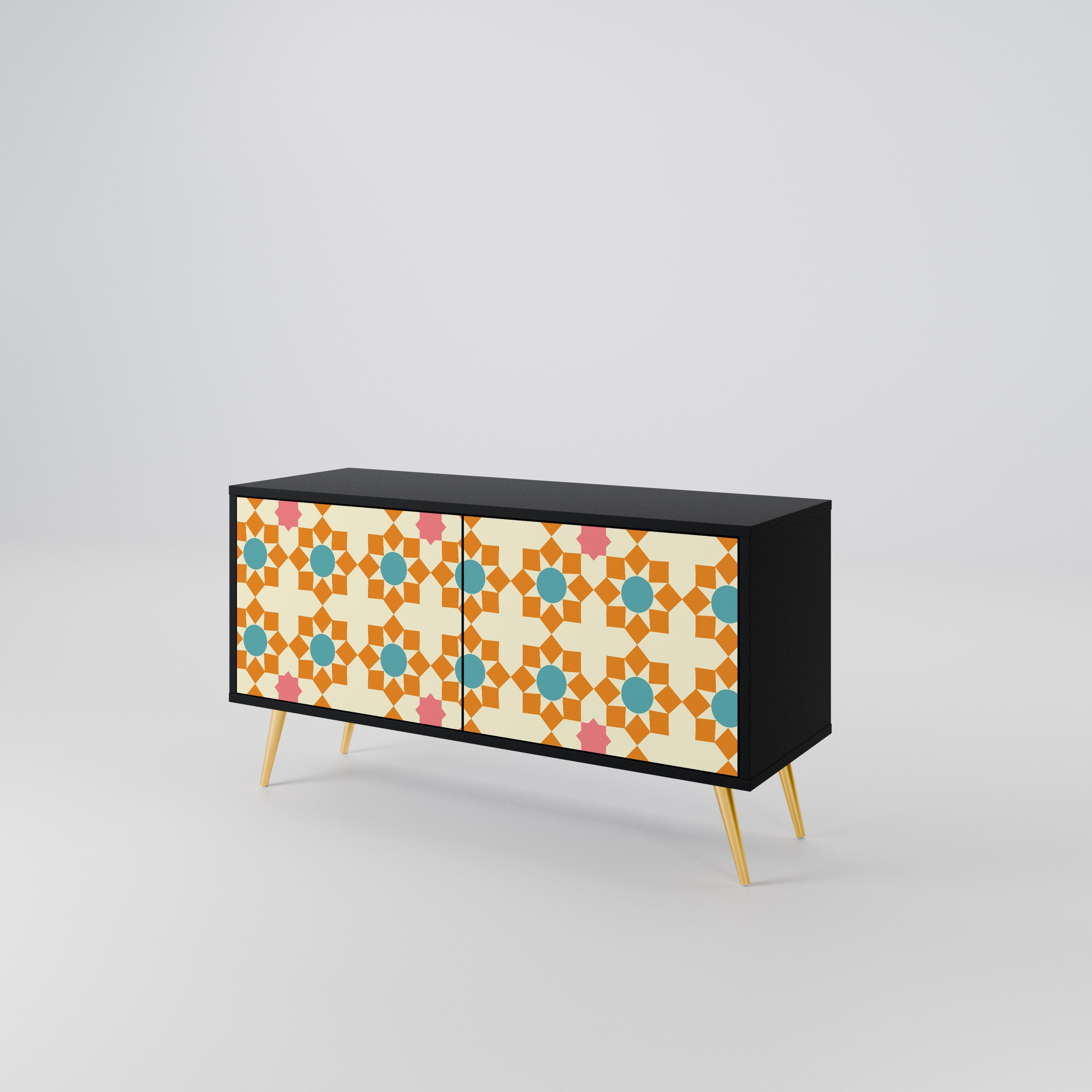 FLORAL DECOR Kompaktowa szafka RTV 2-drzwiowa