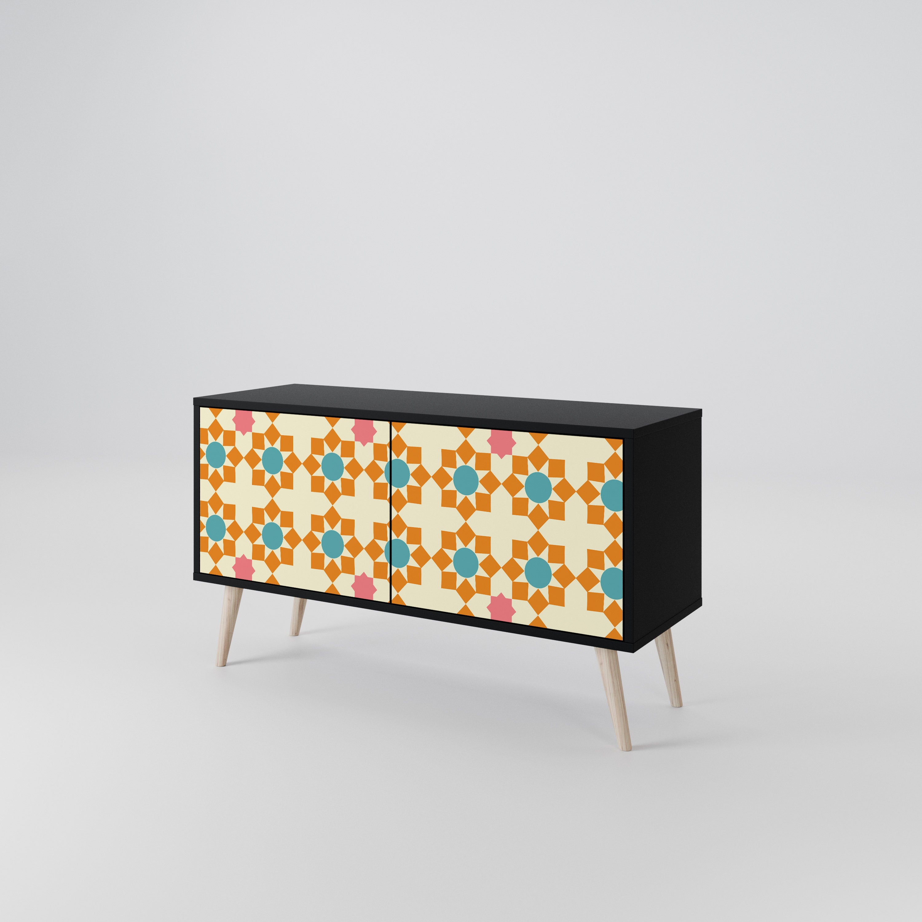 FLORAL DECOR Kompaktowa szafka RTV 2-drzwiowa