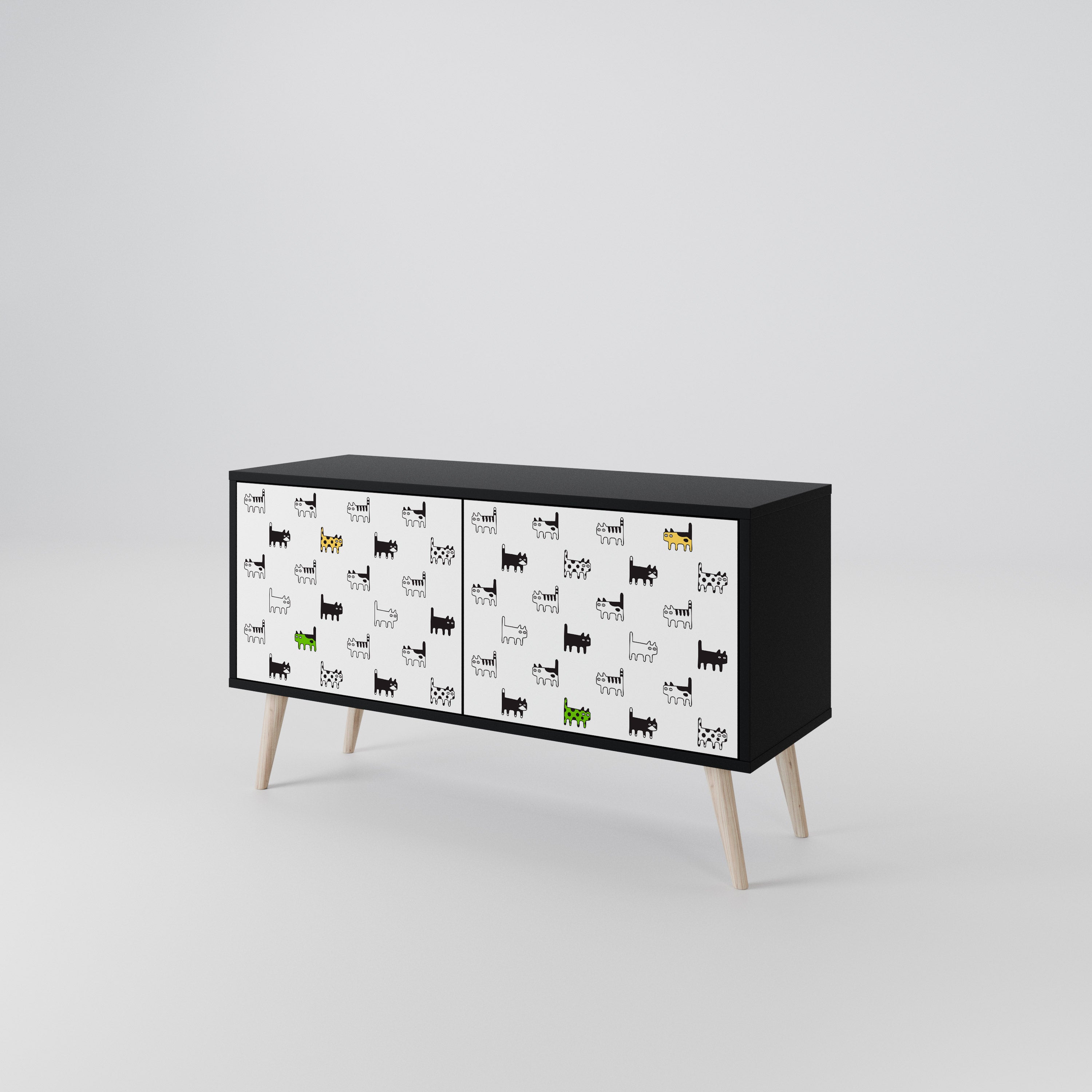 CATS COMPILATION Kompaktowa szafka RTV 2-drzwiowa