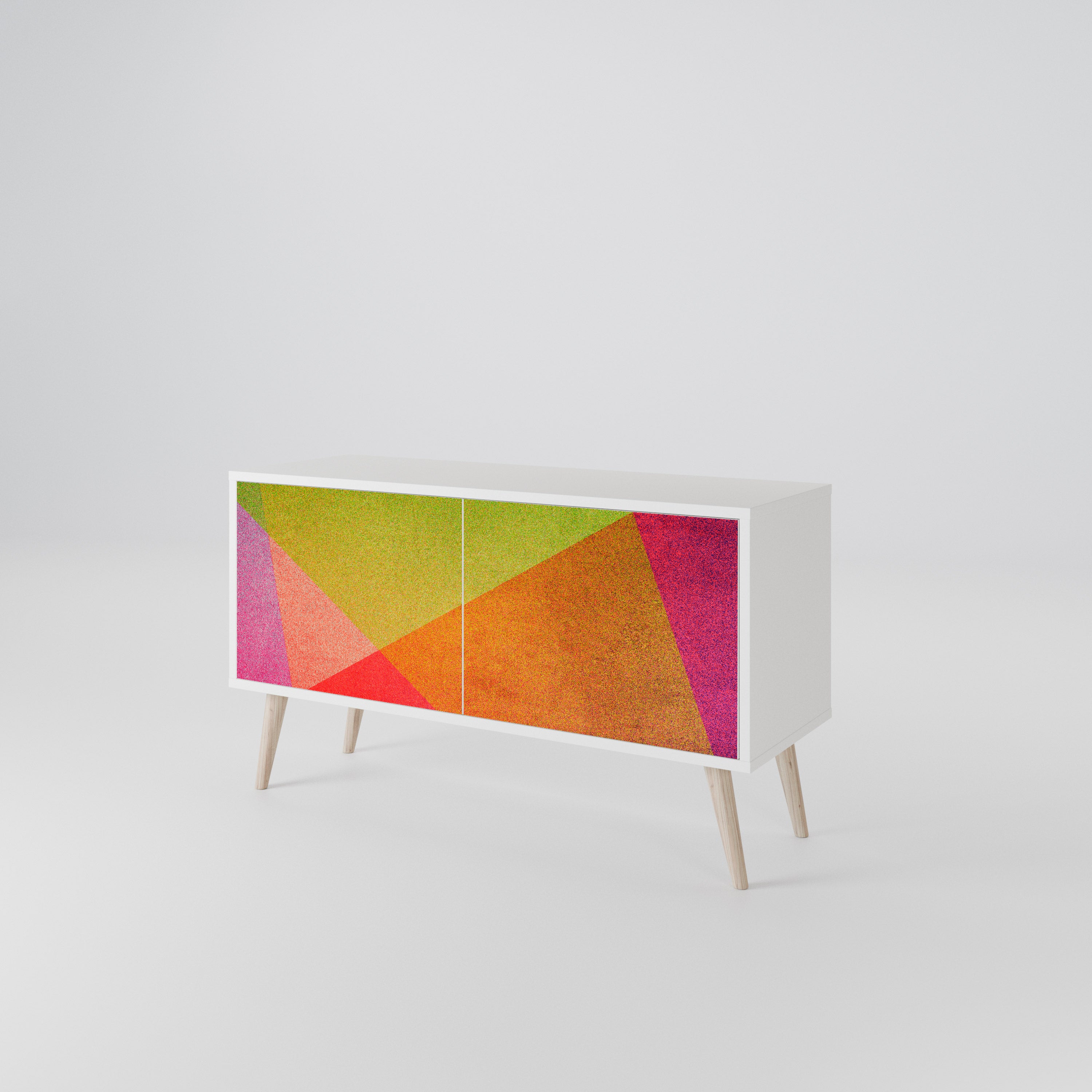 VIVID GEOMETRY Kompaktowa szafka RTV 2-drzwiowa