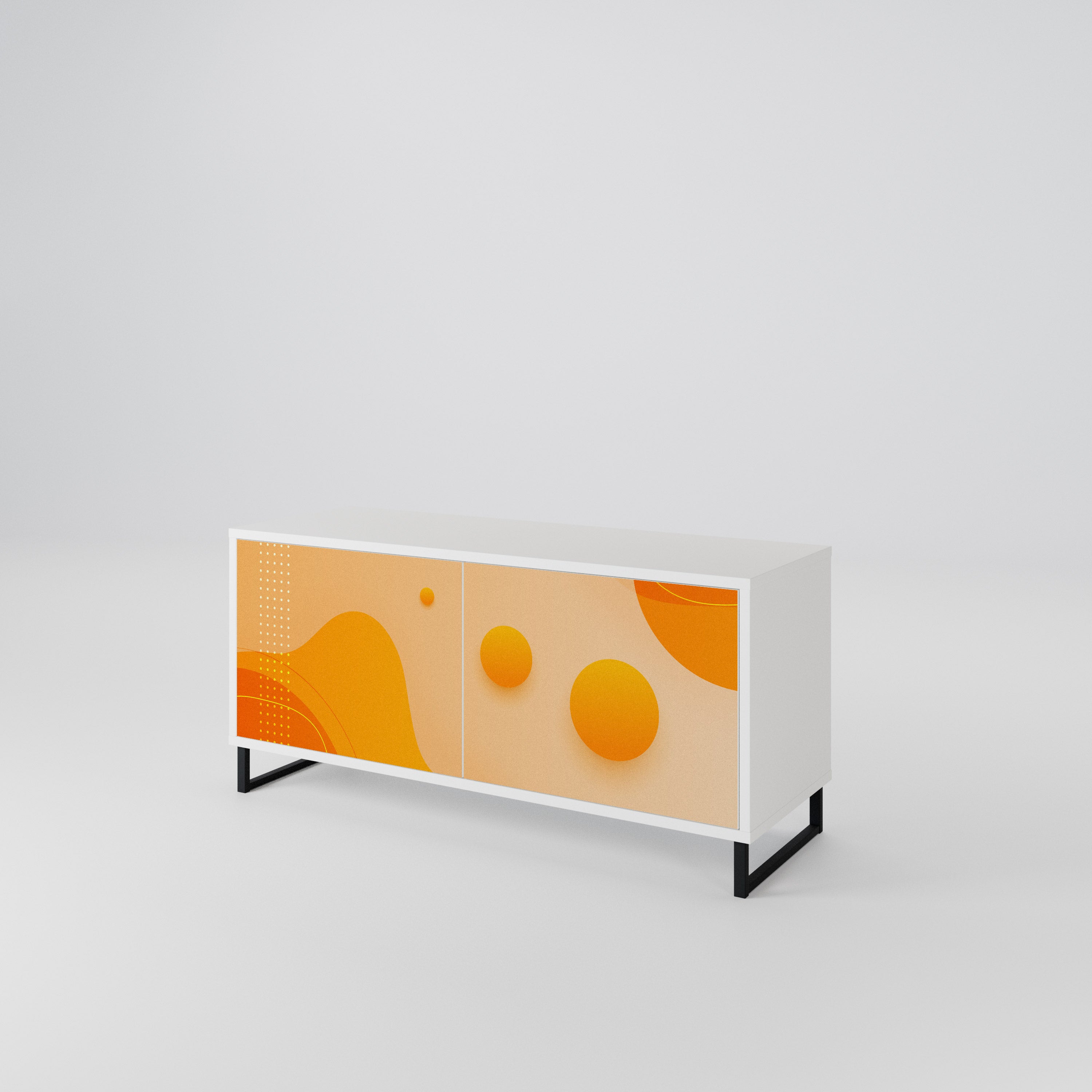 ORANGE ARRANGEMENT Kompaktowa szafka RTV 2-drzwiowa