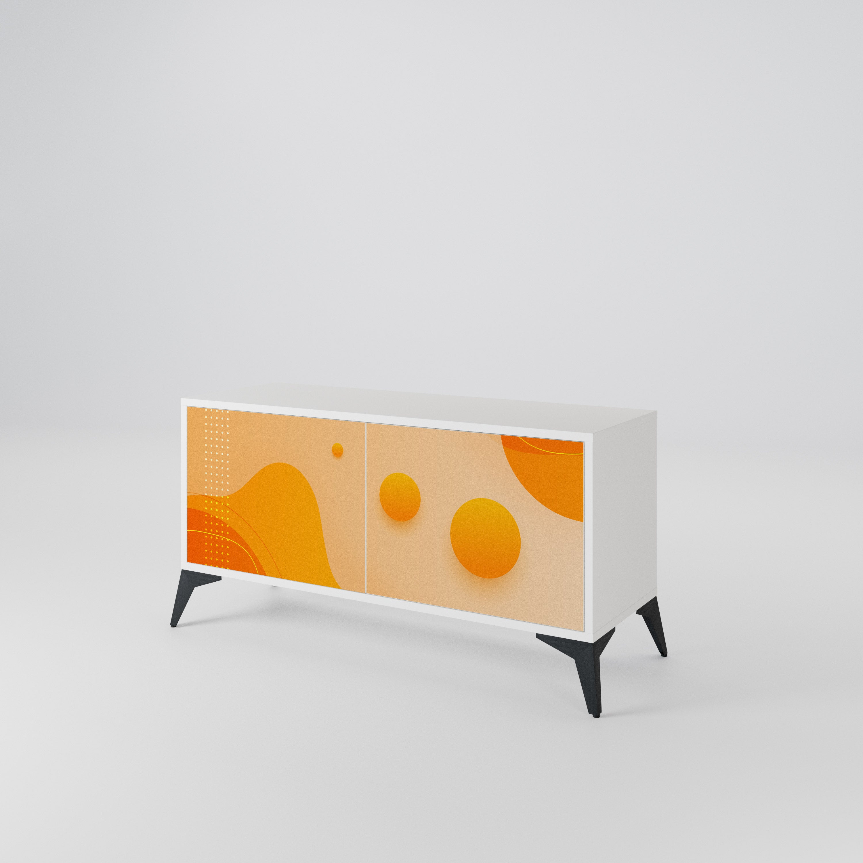 ORANGE ARRANGEMENT Kompaktowa szafka RTV 2-drzwiowa