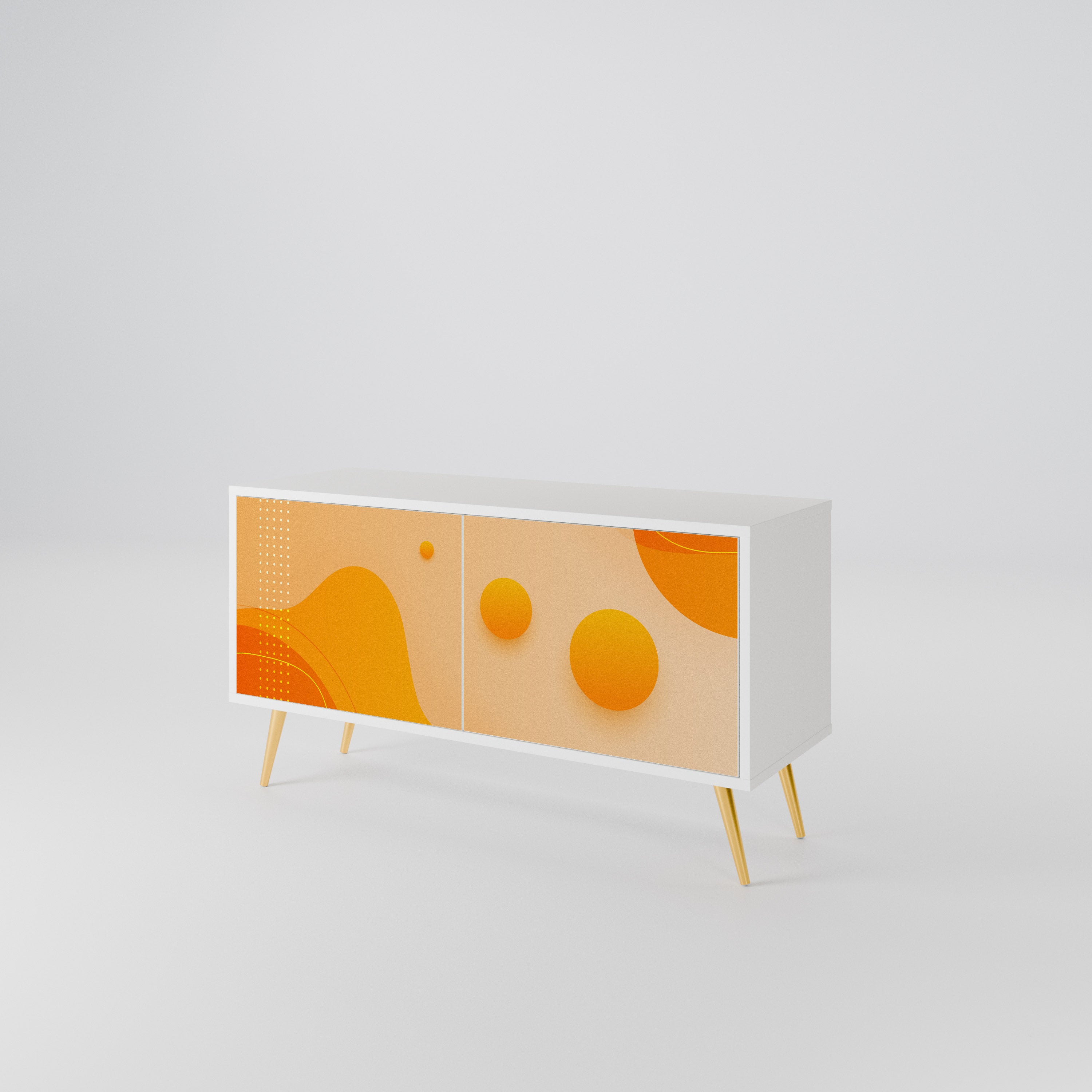 ORANGE ARRANGEMENT Kompaktowa szafka RTV 2-drzwiowa