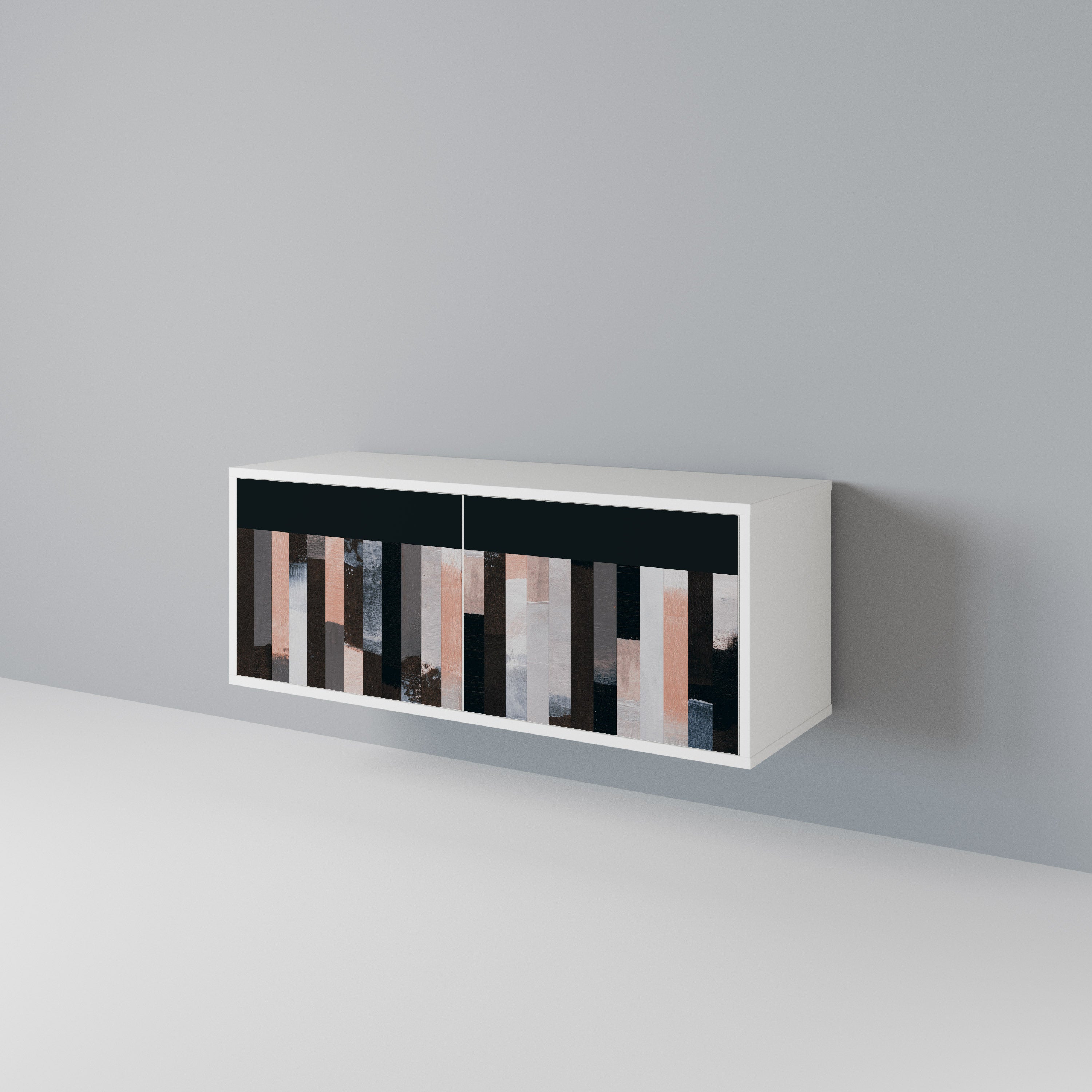 COLLAGE OF RECTANGLES Kompaktowa szafka RTV 2-drzwiowa