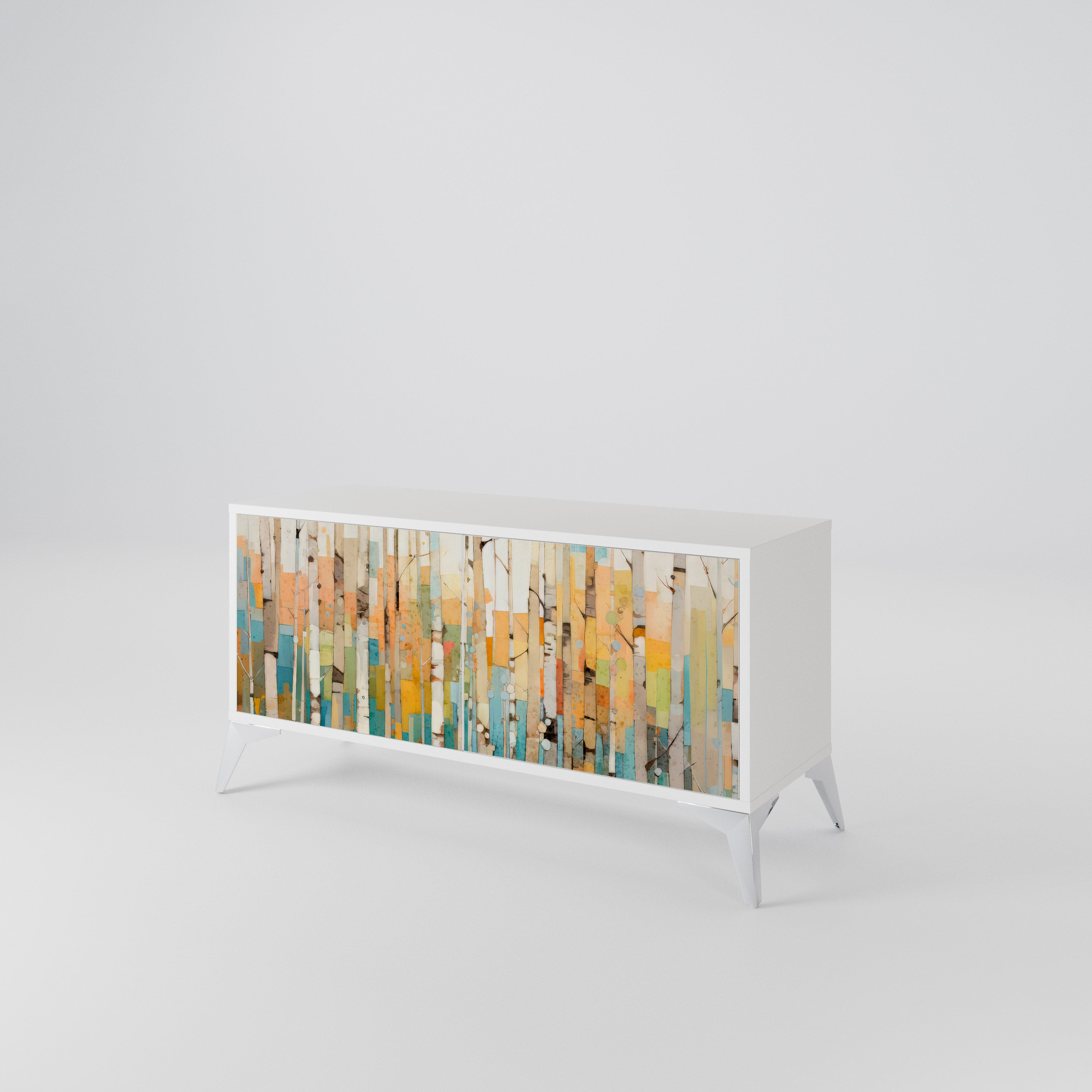 BIRCH KALEIDOSCOPE Kompaktowa szafka RTV 2-drzwiowa