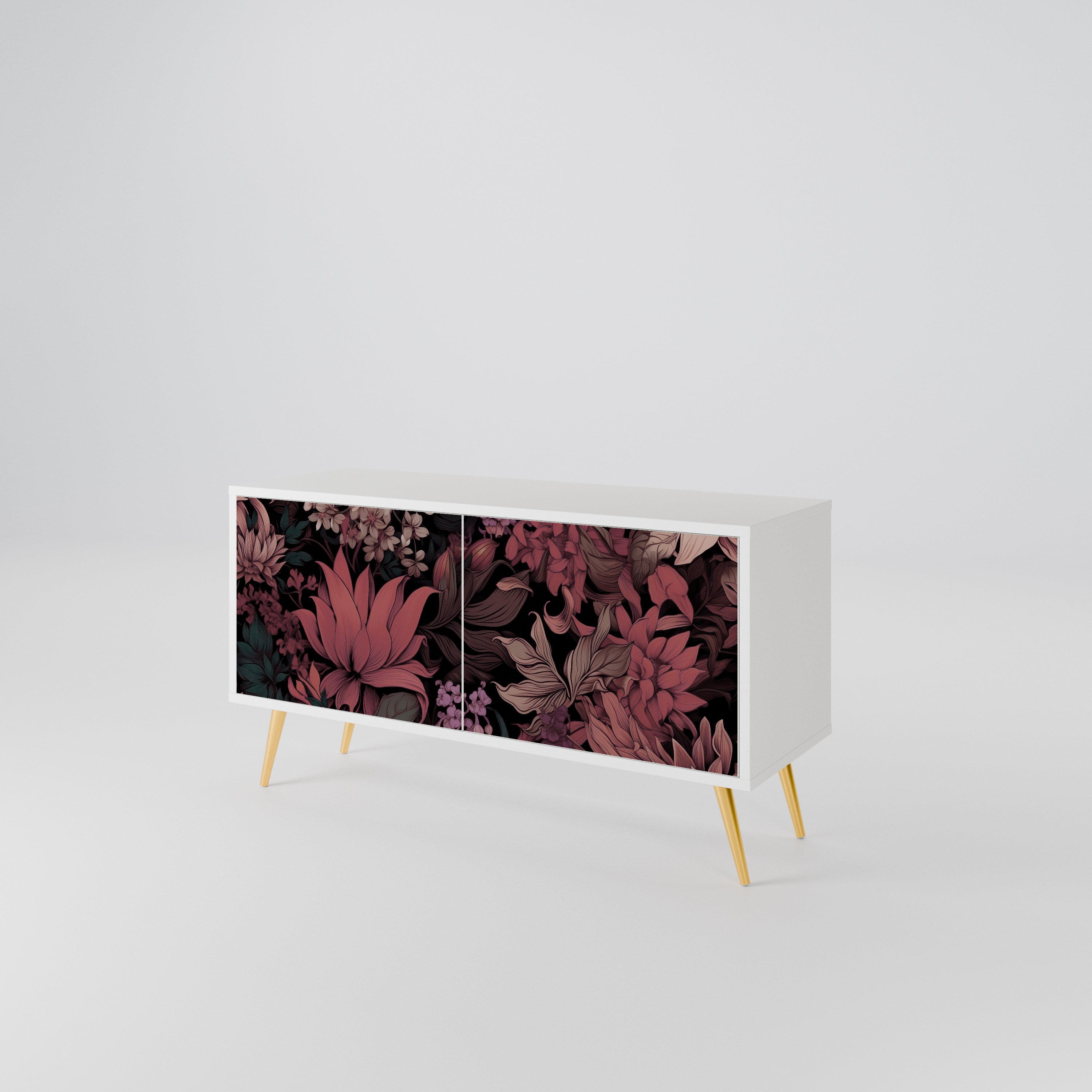 FLORAL WHISPER Kompaktowa szafka RTV 2-drzwiowa