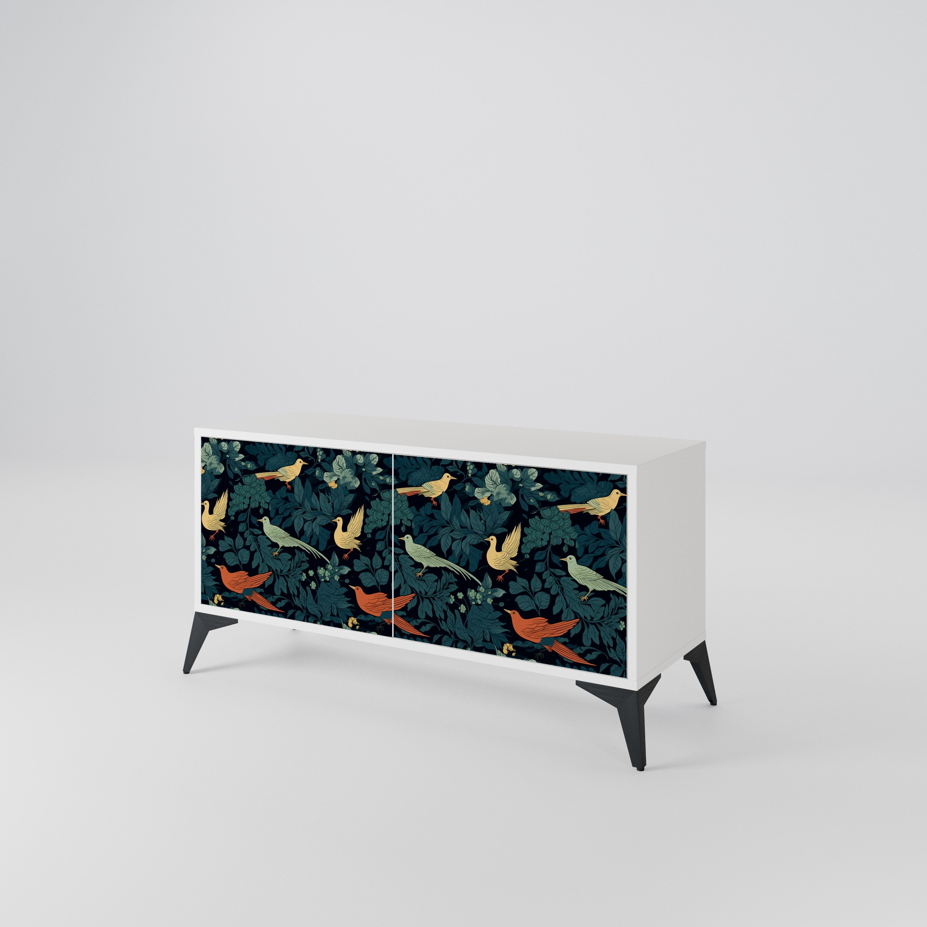 FOWL ORNAMENT Kompaktowa szafka RTV 2-drzwiowa