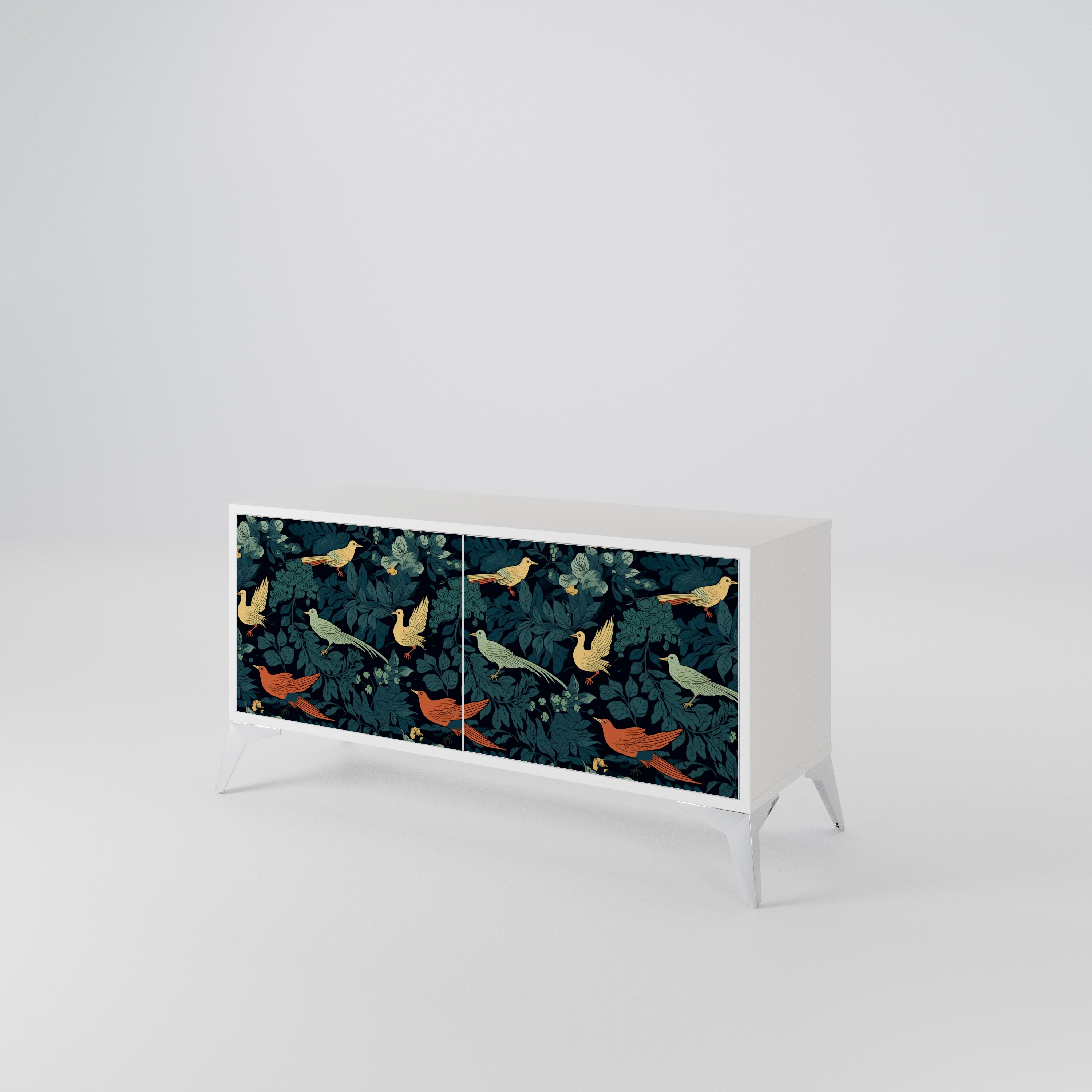 FOWL ORNAMENT Kompaktowa szafka RTV 2-drzwiowa