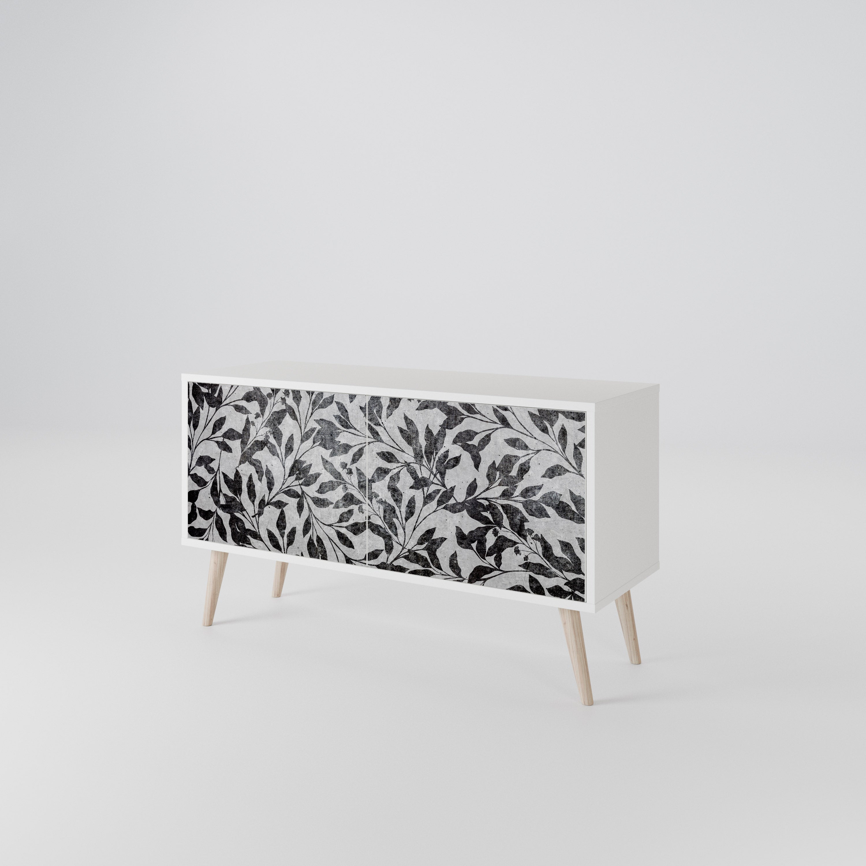 CHARCOAL SPROUT Kompaktowa szafka RTV 2-drzwiowa