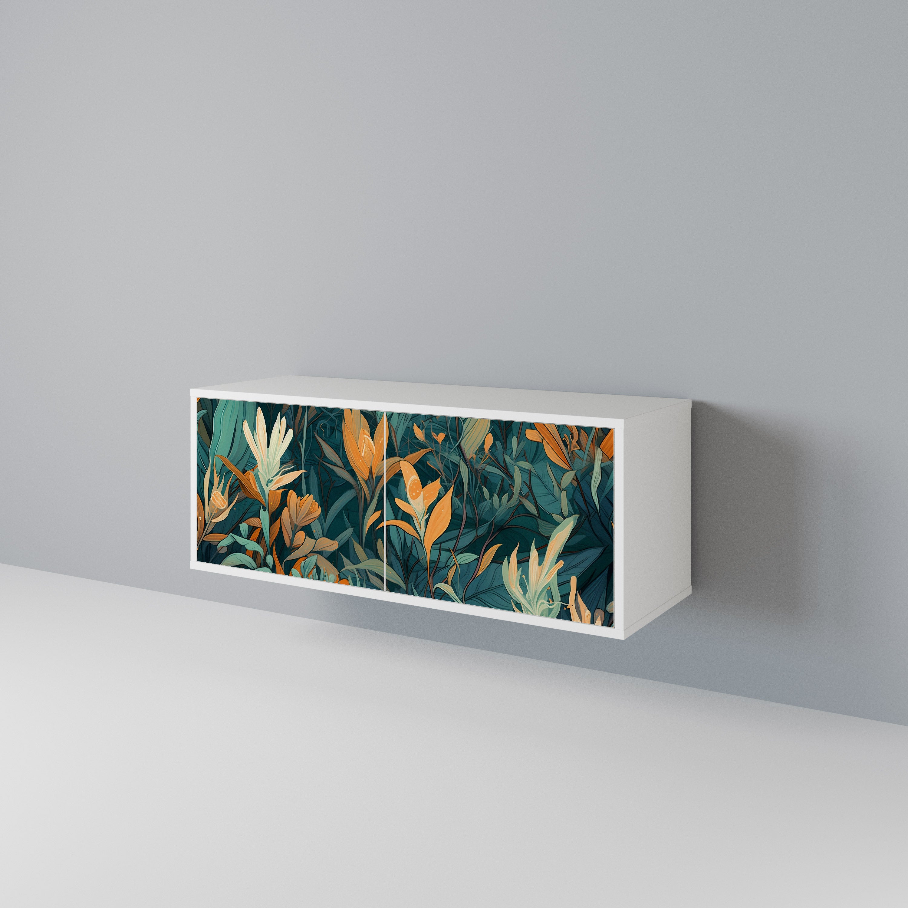 FLORAL SERENITY Kompaktowa szafka RTV 2-drzwiowa