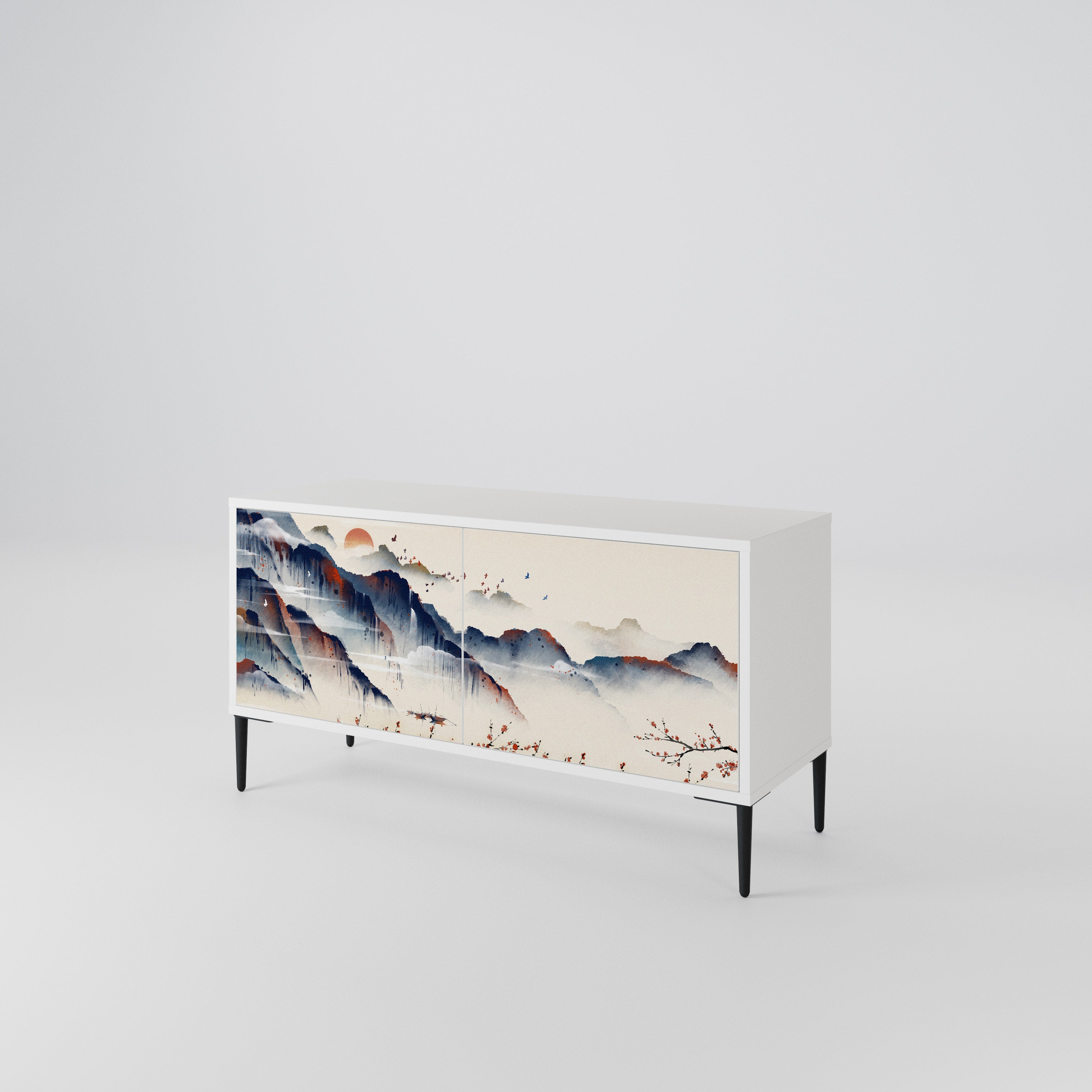 JAPANESE LANDSCAPE Kompaktowa szafka RTV 2-drzwiowa