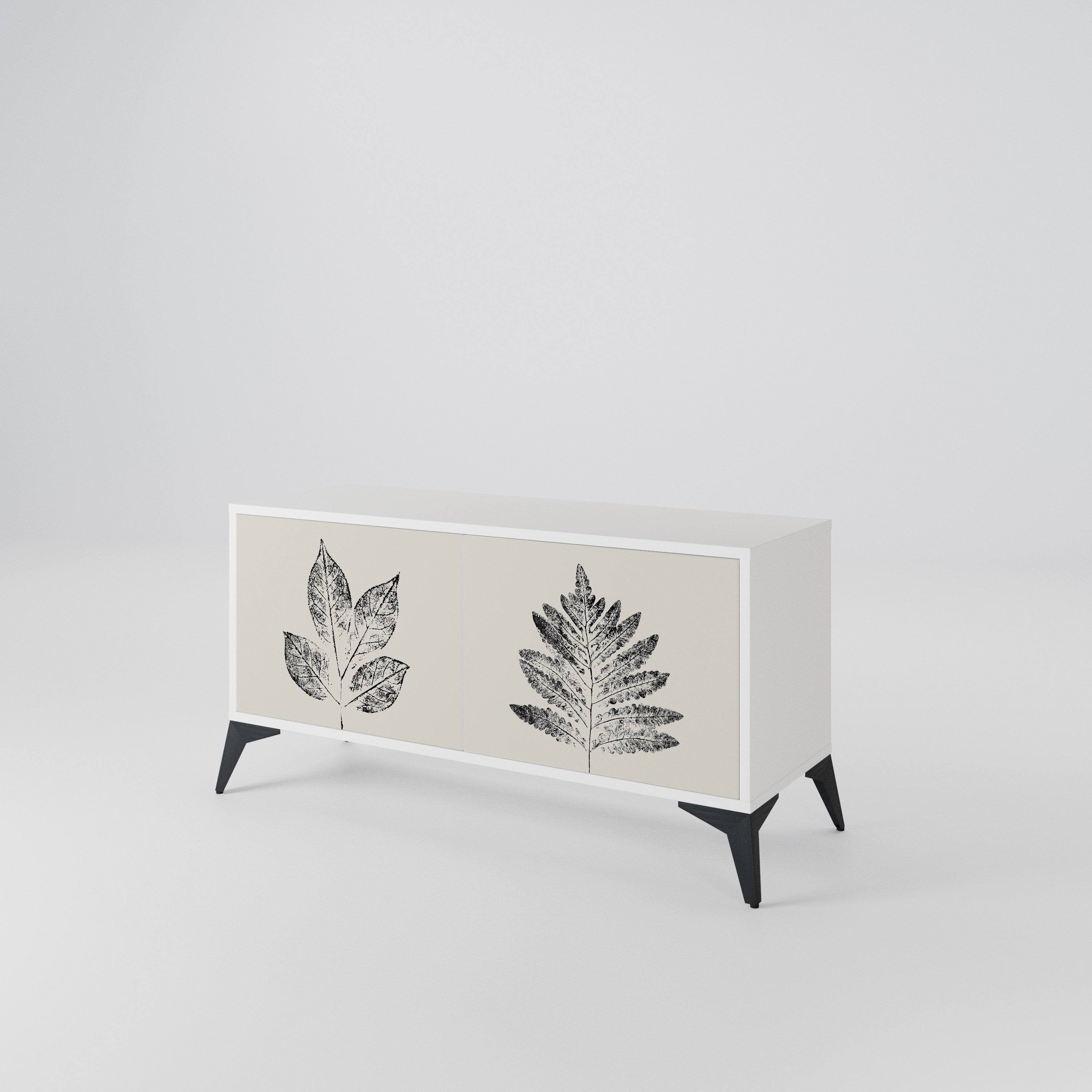 LEAFY STAMPS Kompaktowa szafka RTV 2-drzwiowa