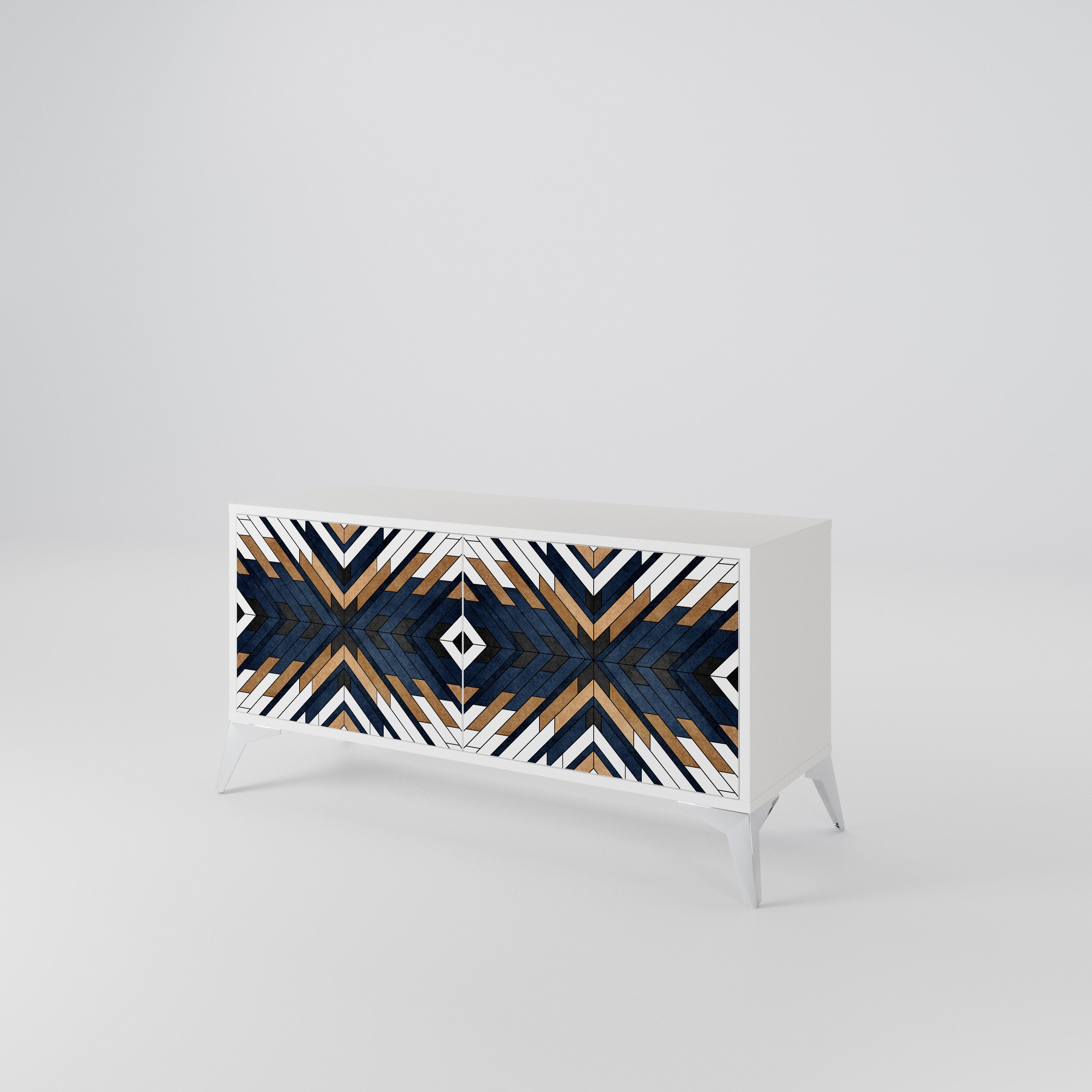 ARTFUL GEOMETRY Kompaktowa szafka RTV 2-drzwiowa