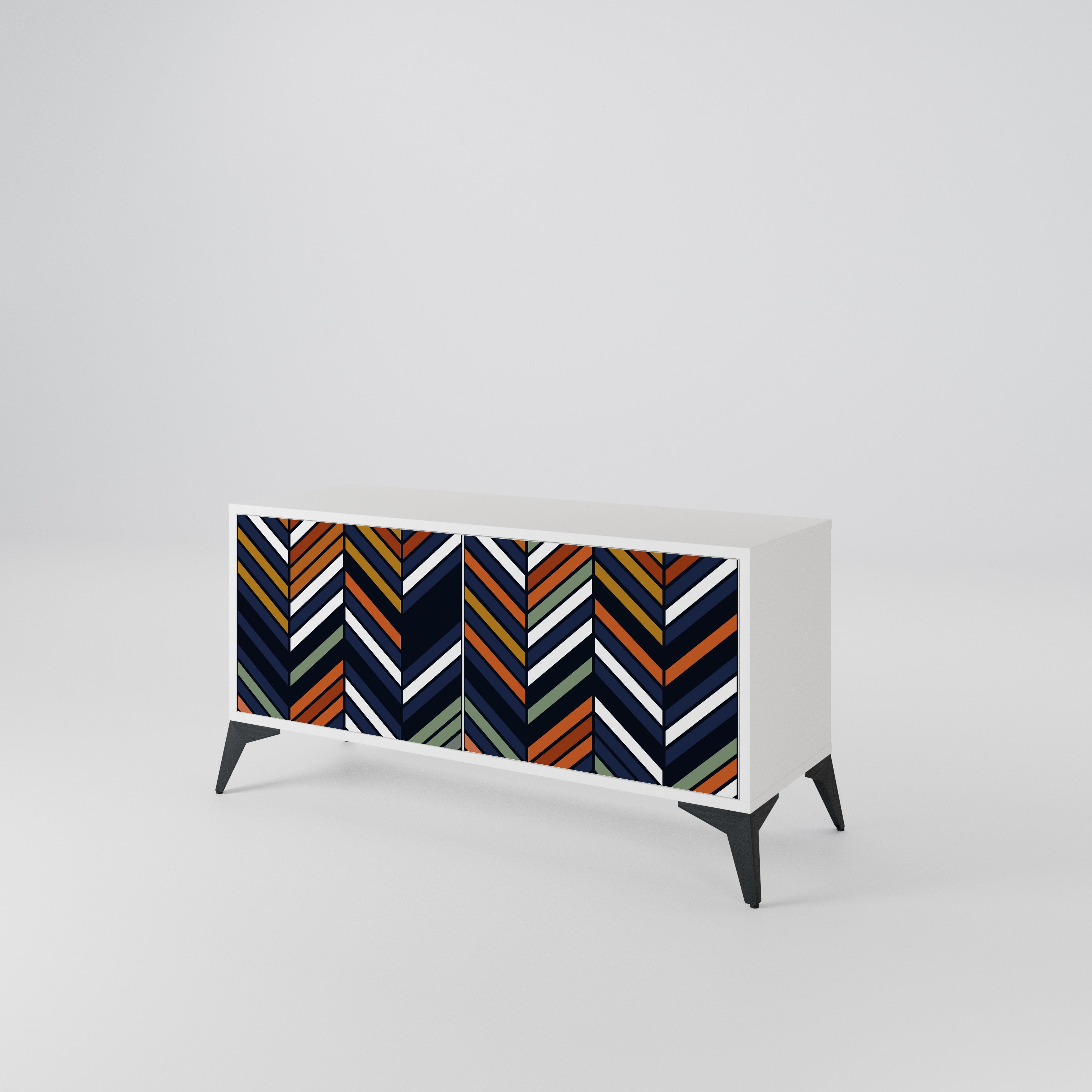VIBRANT PATCHWORK Kompaktowa szafka RTV 2-drzwiowa