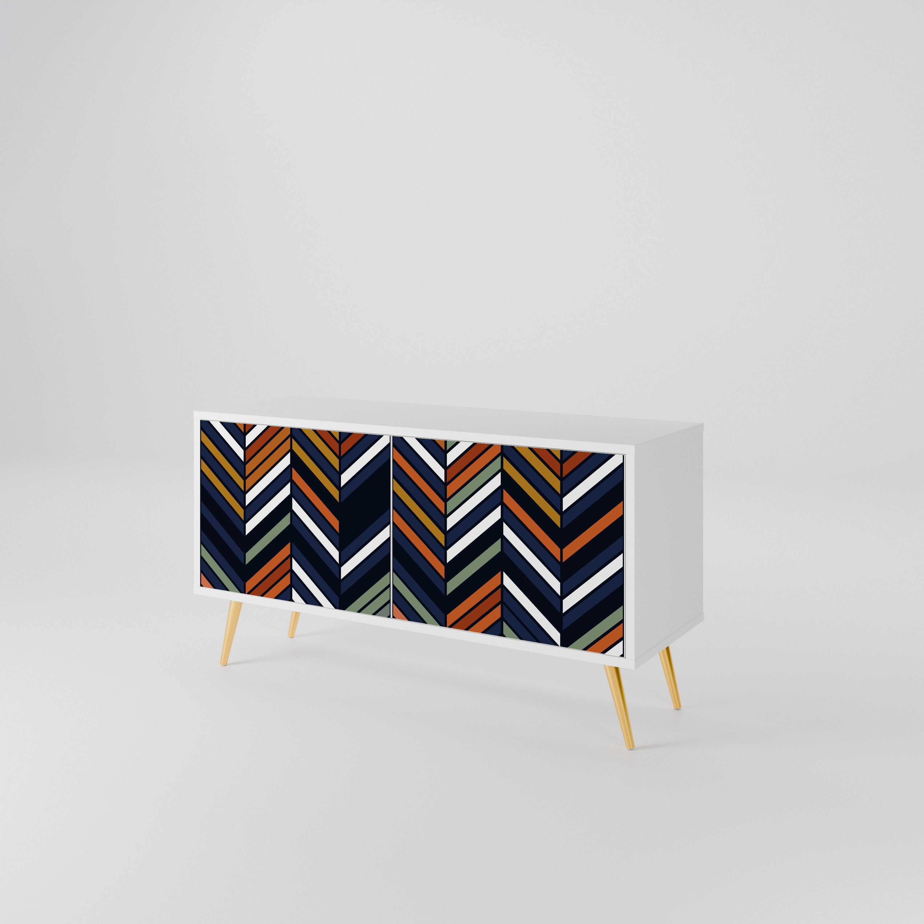 VIBRANT PATCHWORK Kompaktowa szafka RTV 2-drzwiowa