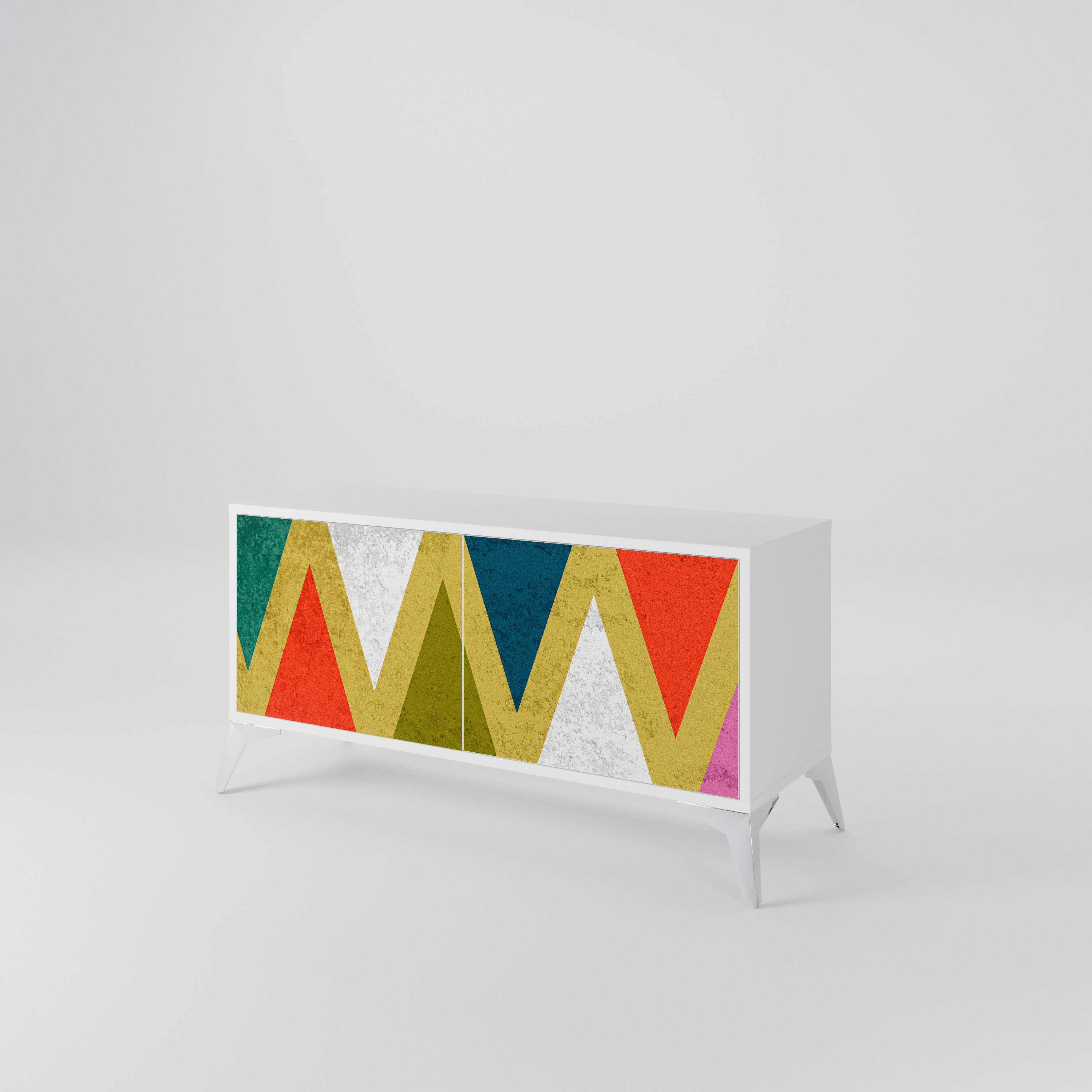 COLORFUL TRIANGLES Kompaktowa szafka RTV 2-drzwiowa