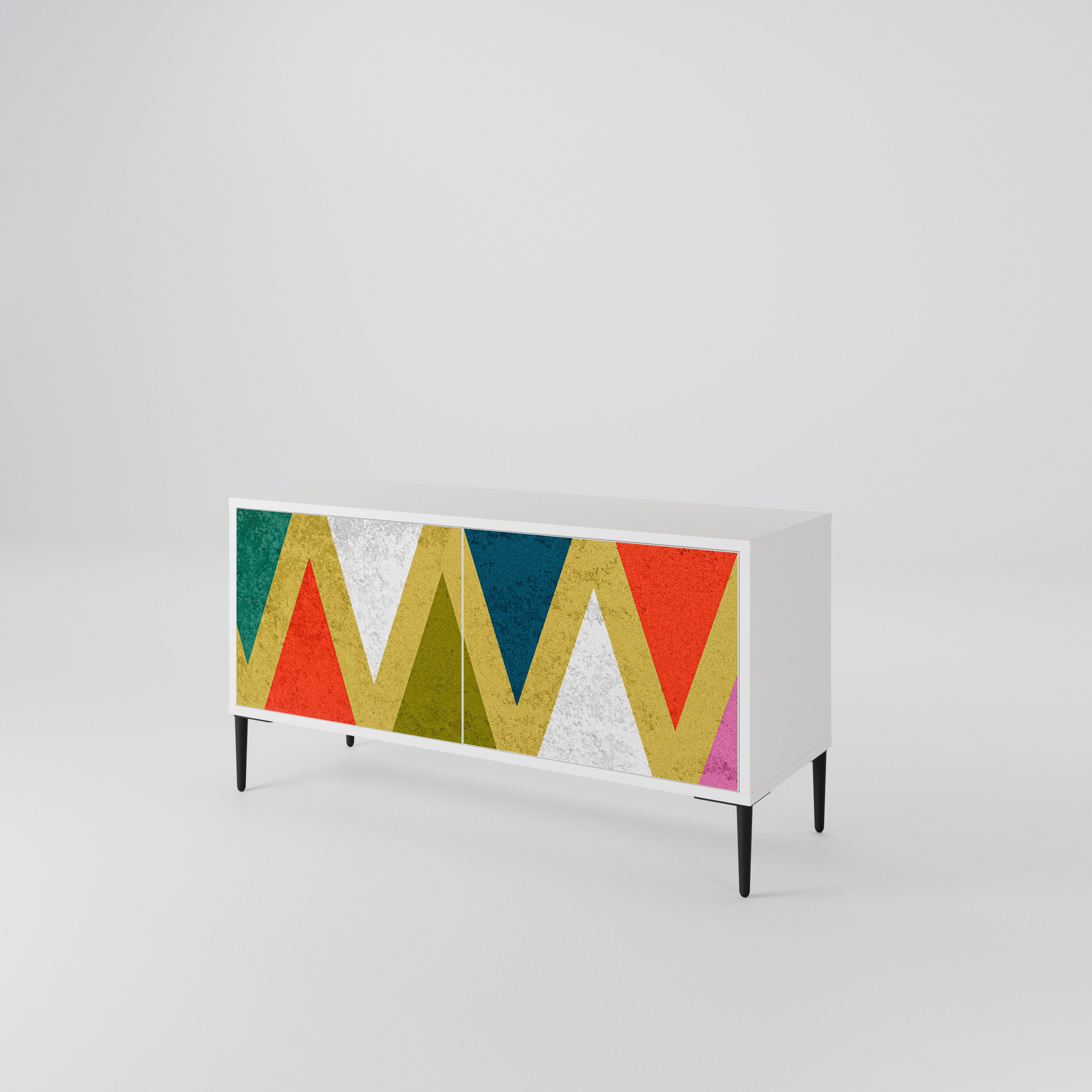 COLORFUL TRIANGLES Kompaktowa szafka RTV 2-drzwiowa
