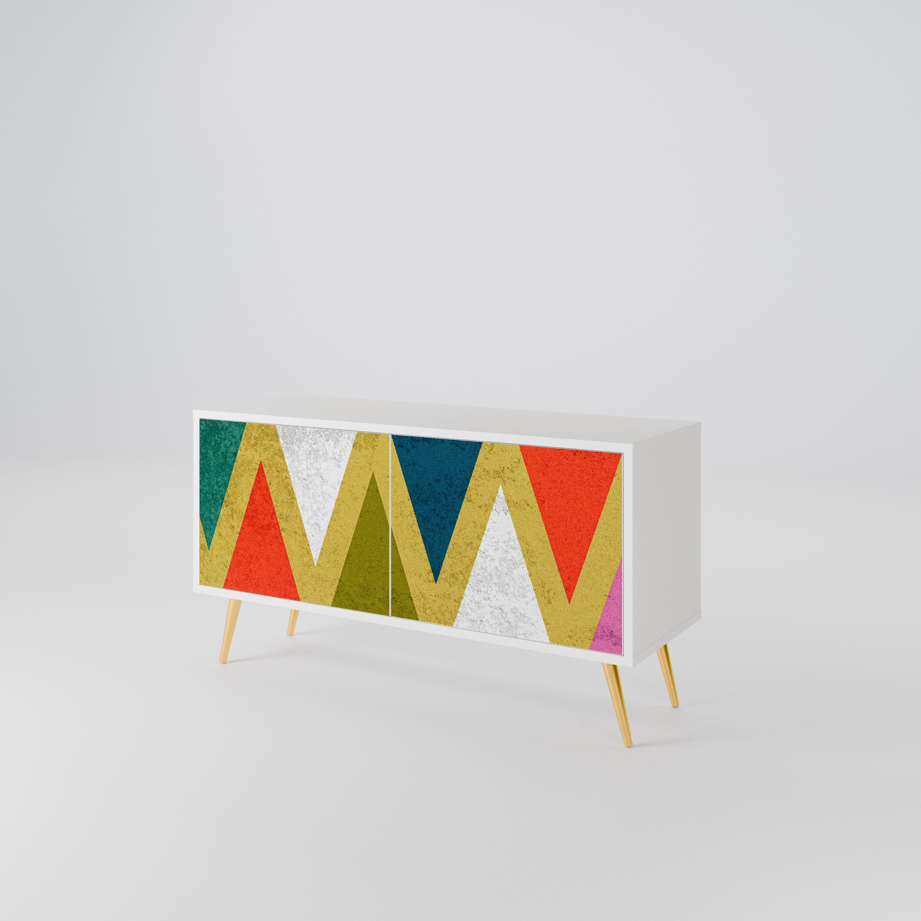 COLORFUL TRIANGLES Kompaktowa szafka RTV 2-drzwiowa