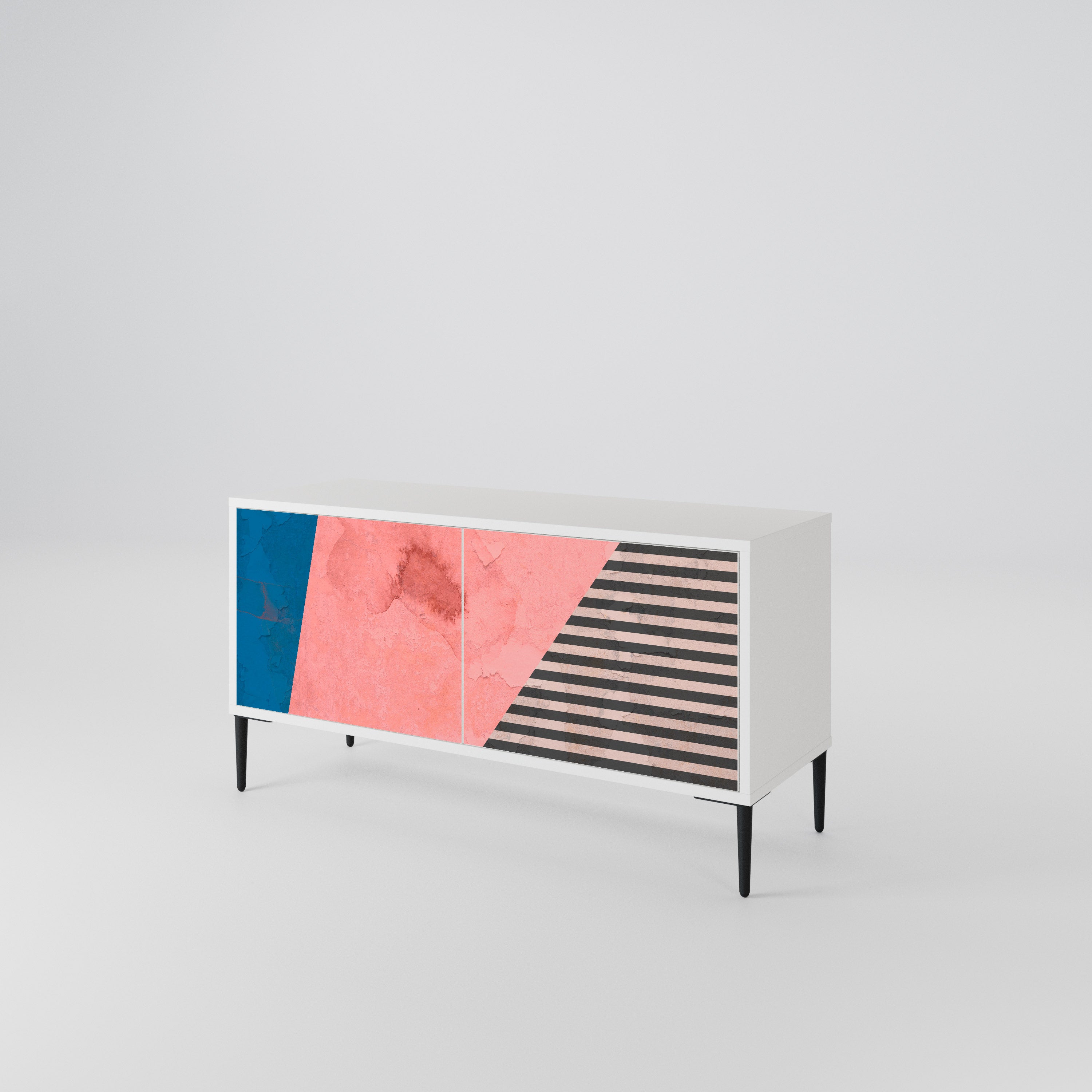 GLAMOROUS STRIPE Kompaktowa szafka RTV 2-drzwiowa