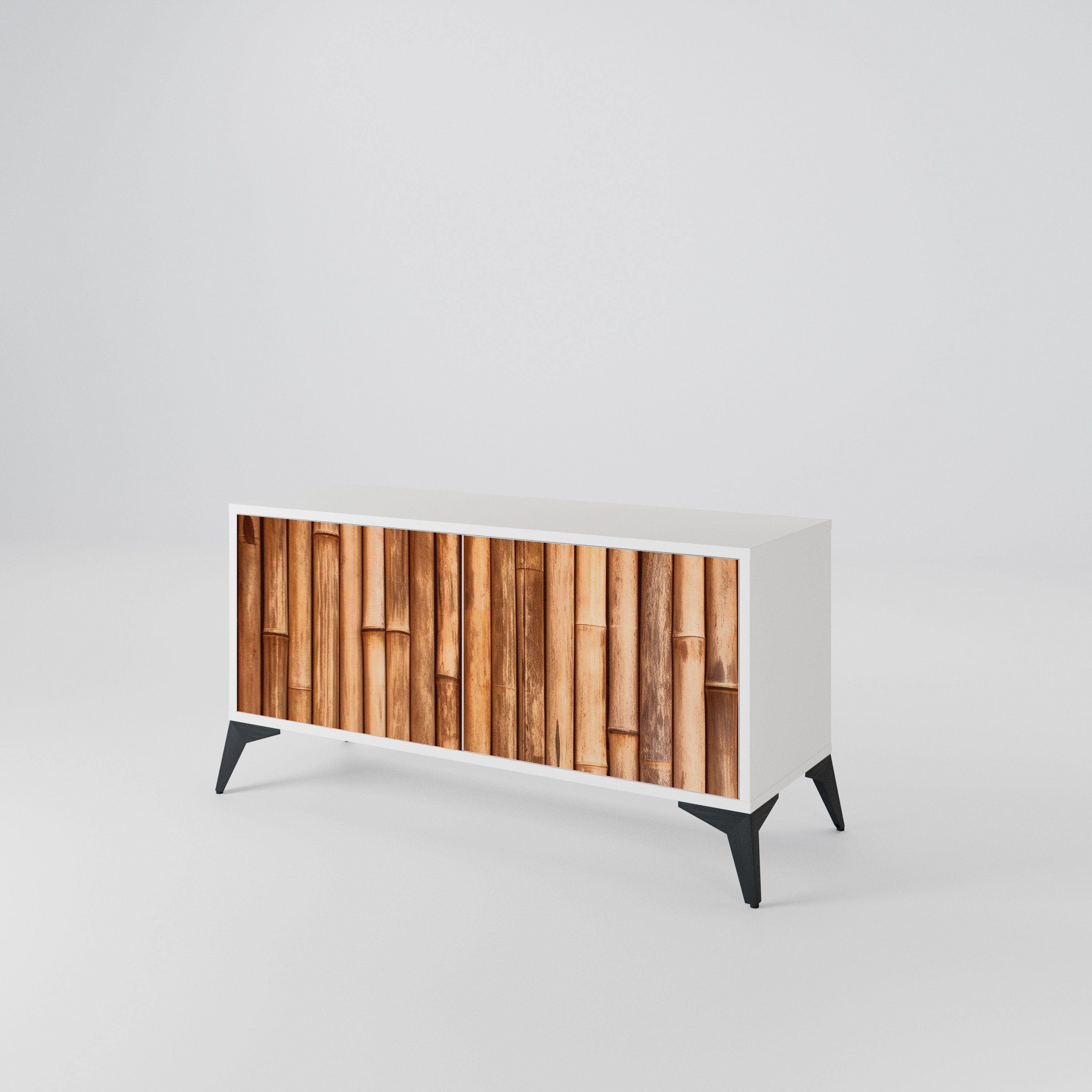 NATURAL WOOD Kompaktowa szafka RTV 2-drzwiowa