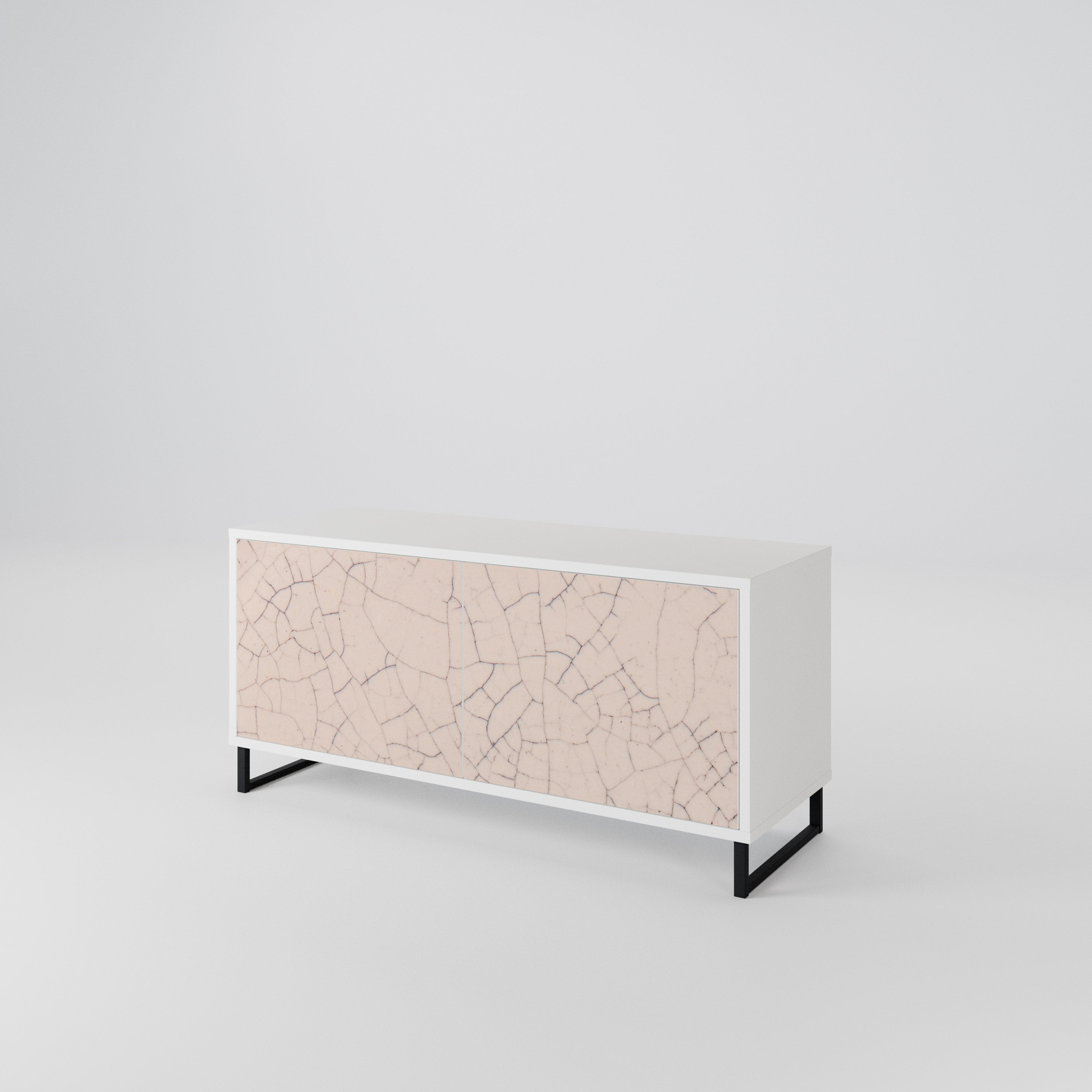 CERAMIC TEXTURE Kompaktowa szafka RTV 2-drzwiowa