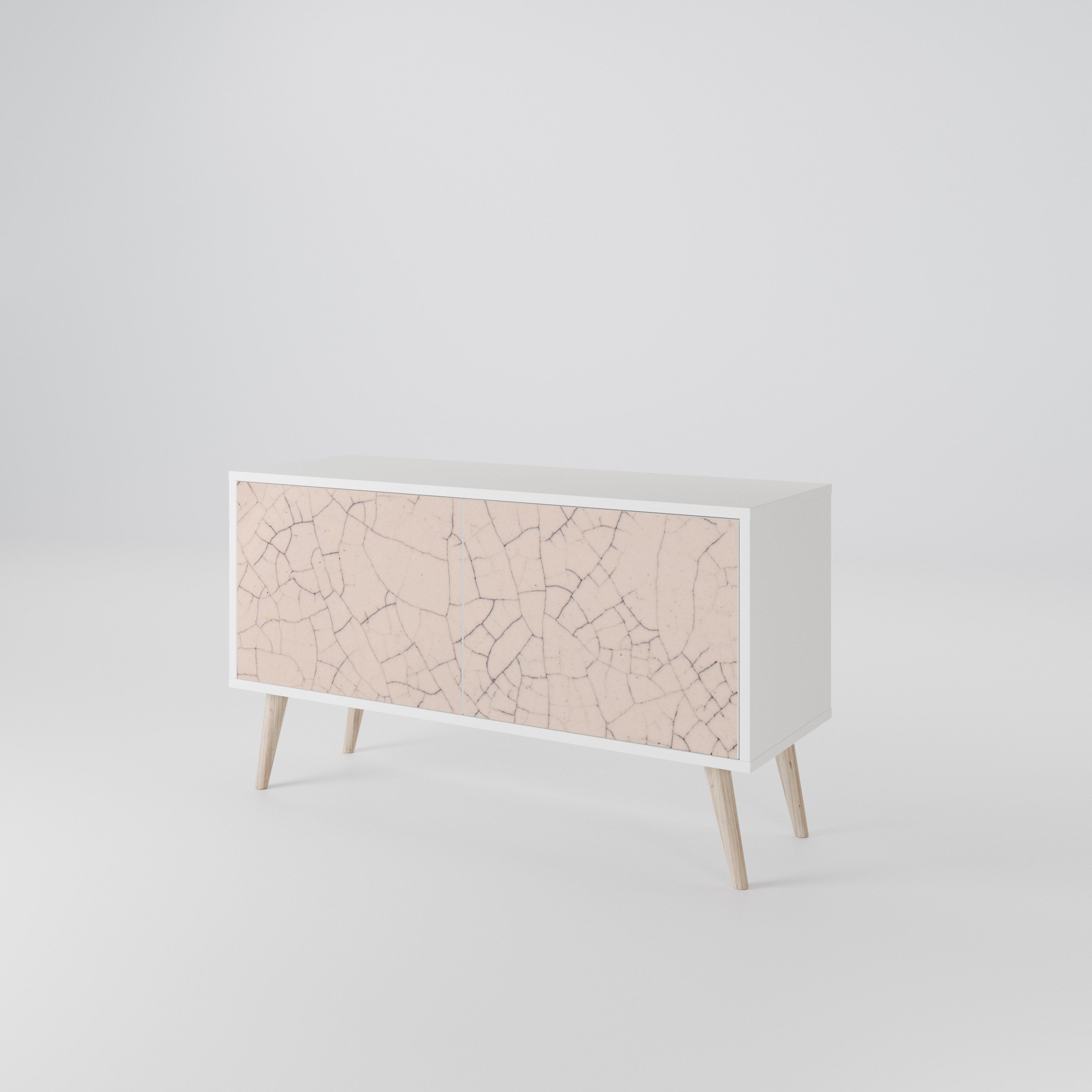 CERAMIC TEXTURE Kompaktowa szafka RTV 2-drzwiowa