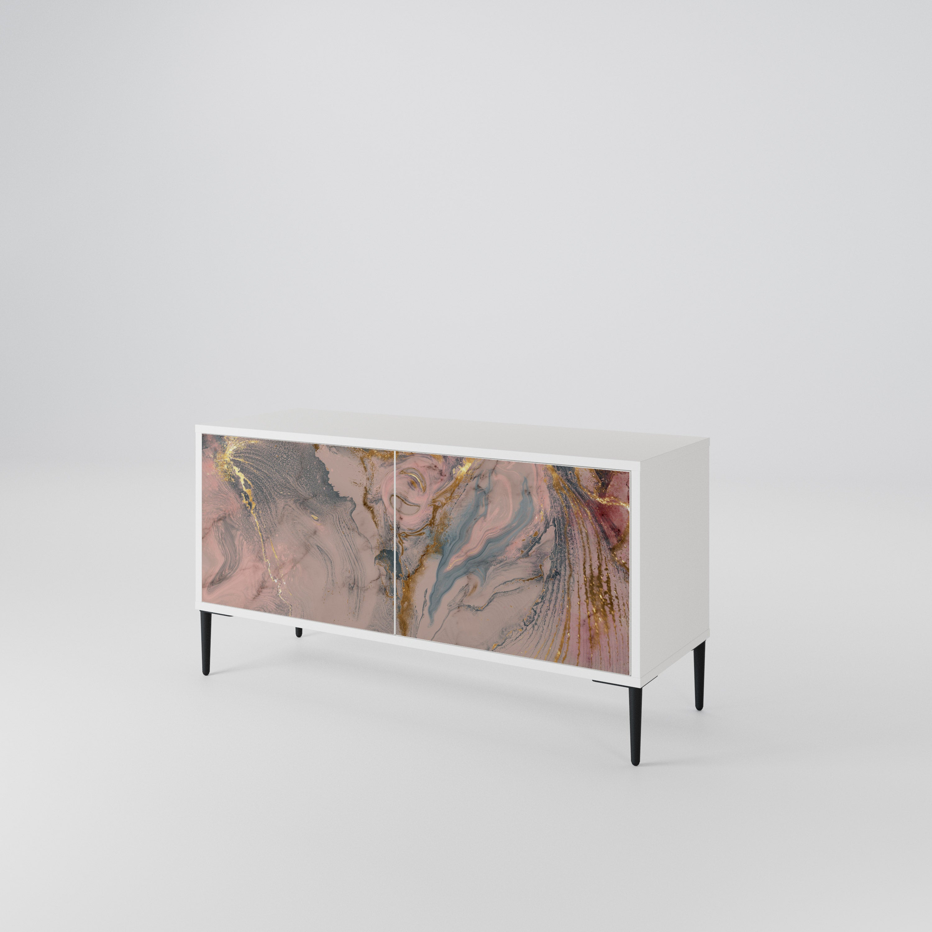 GILDED SWIRLS Kompaktowa szafka RTV 2-drzwiowa