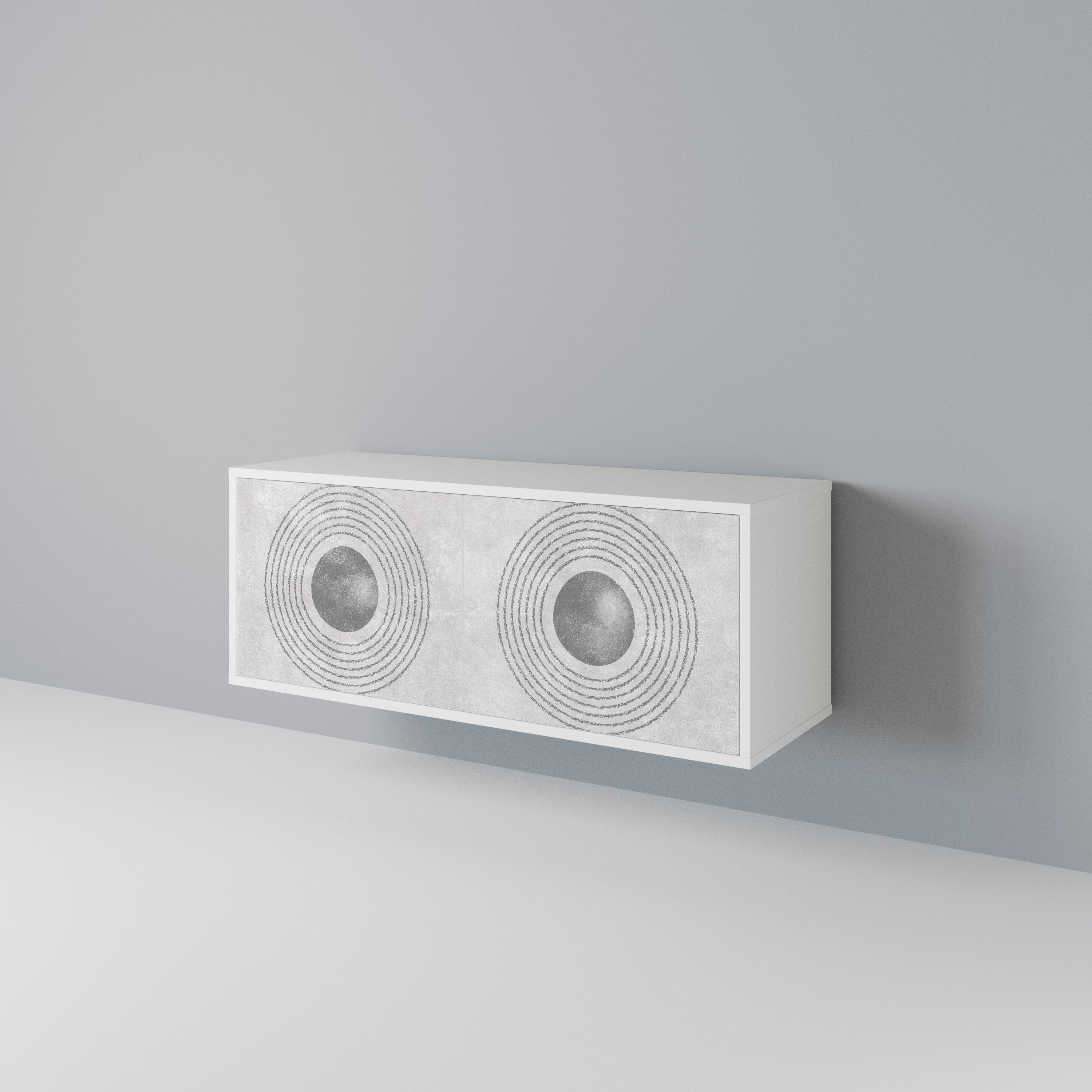 SOLID CIRCLES Kompaktowa szafka RTV 2-drzwiowa