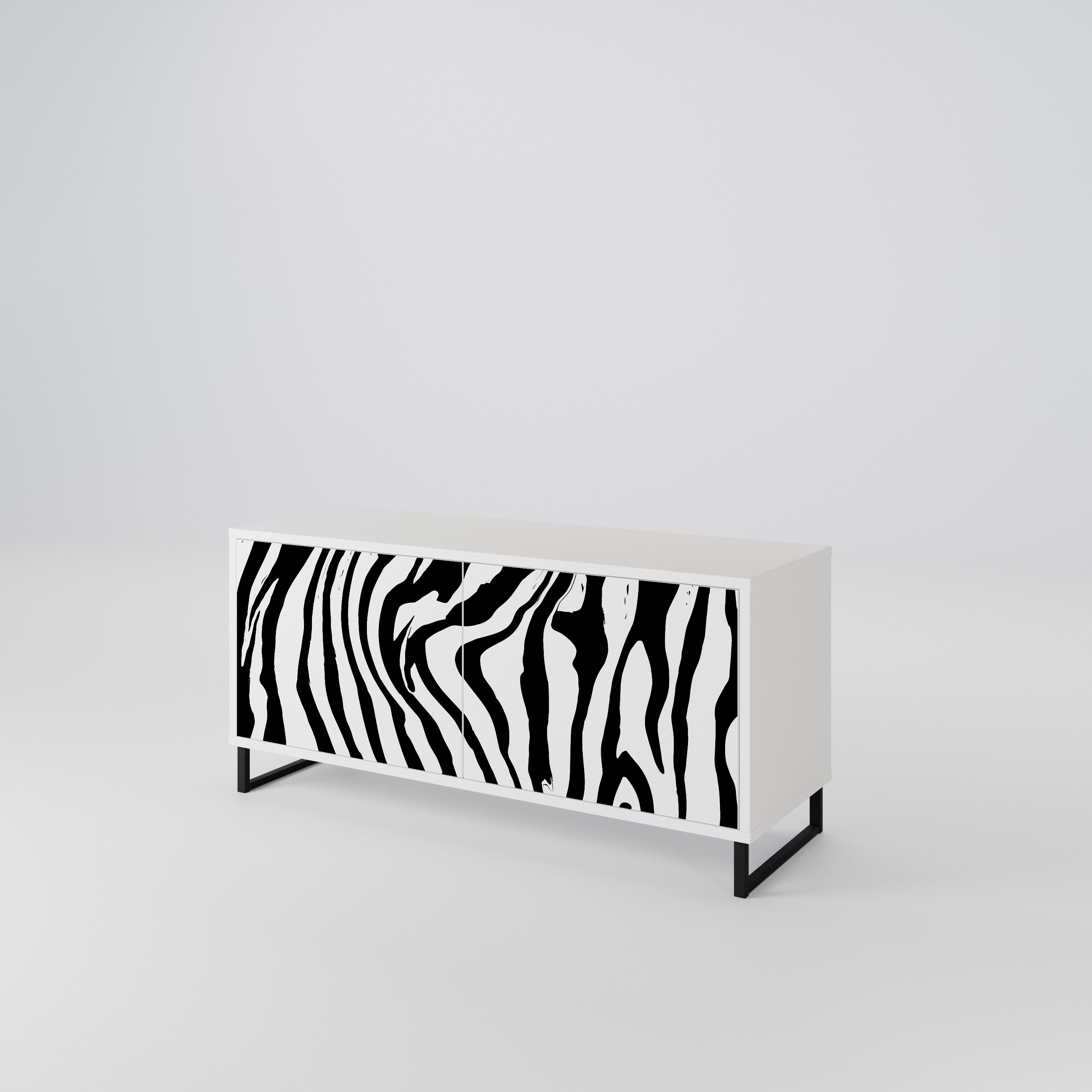 SPLENDID ZEBRA Kompaktowa szafka RTV 2-drzwiowa