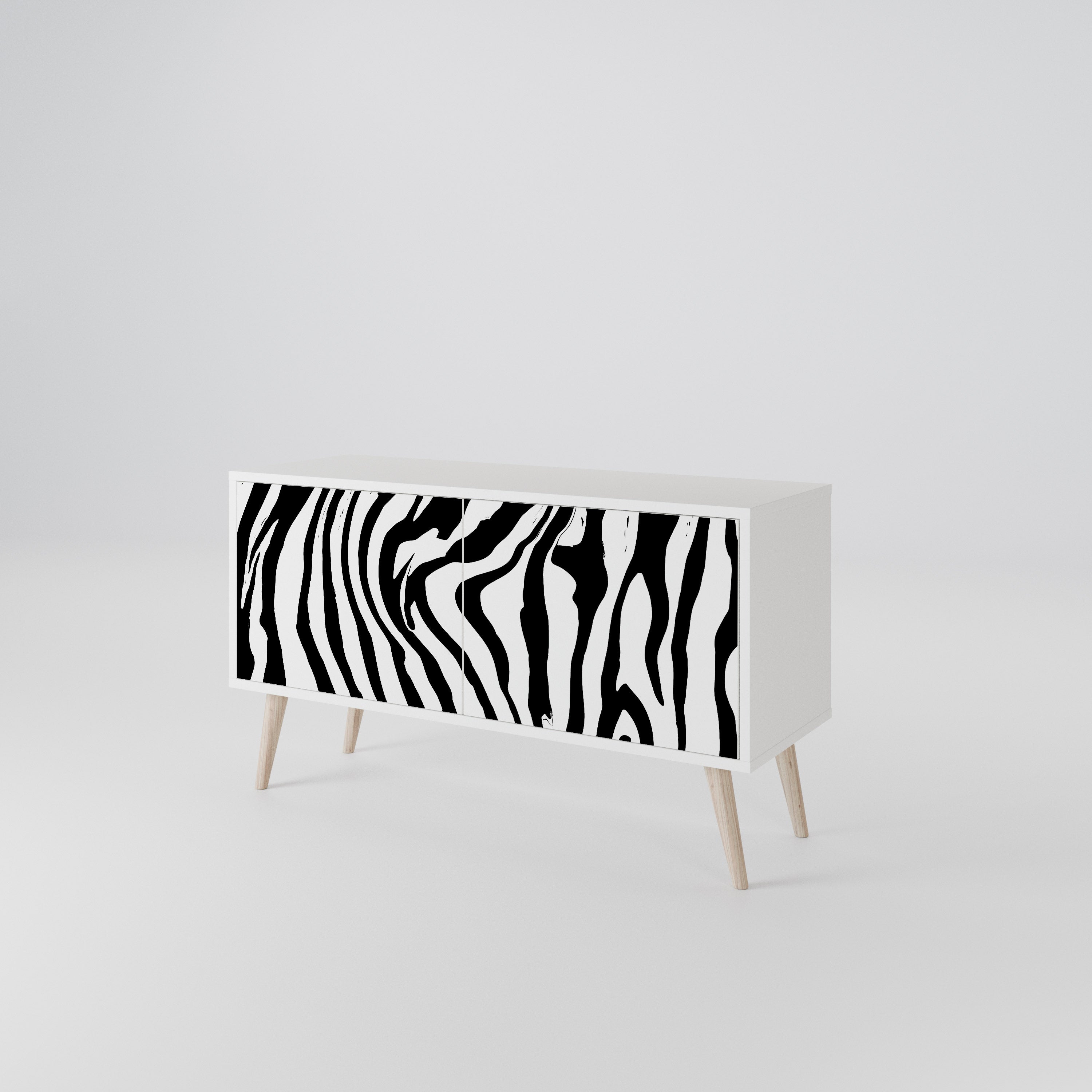 SPLENDID ZEBRA Kompaktowa szafka RTV 2-drzwiowa