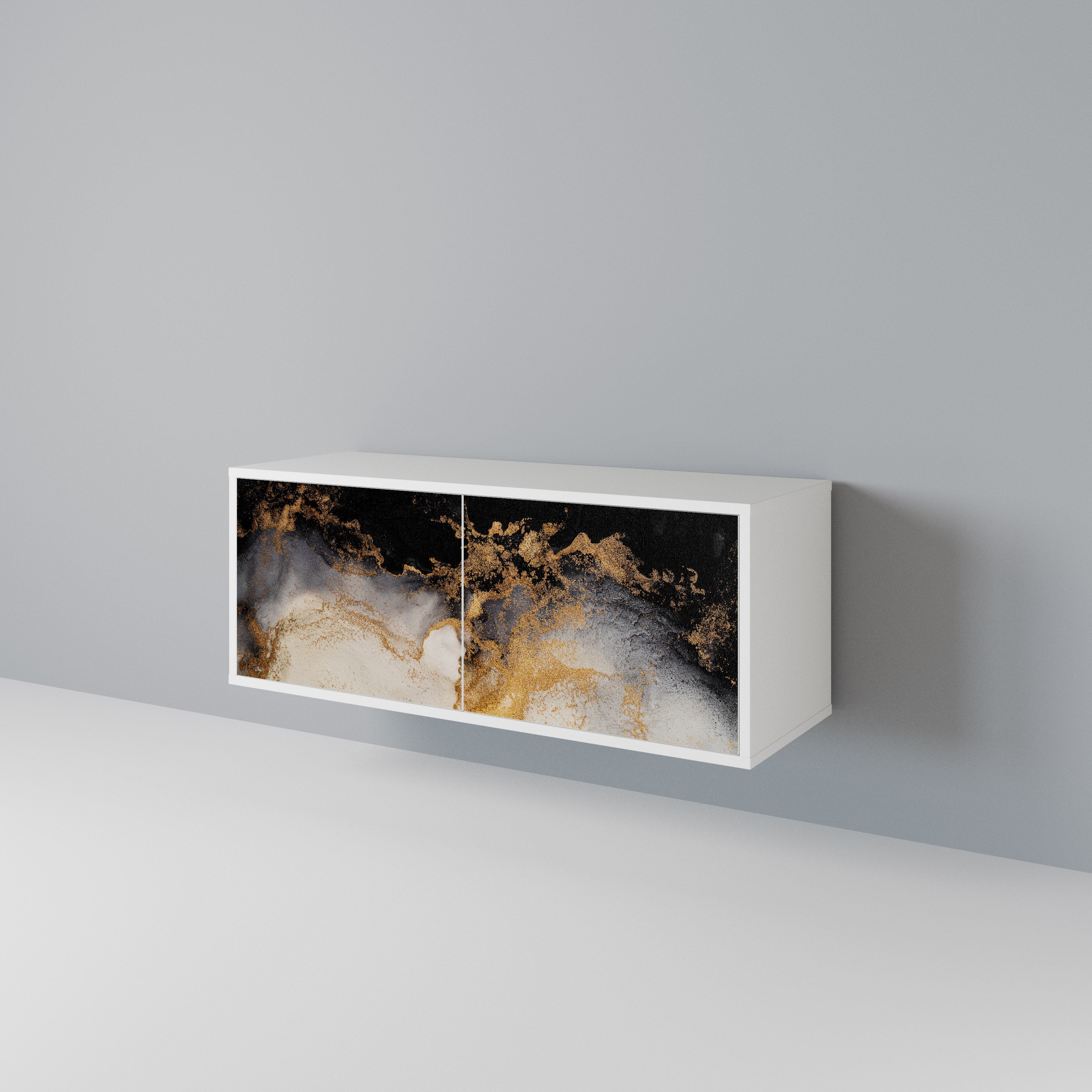 MARBLE OF TOMMORROW Kompaktowa szafka RTV 2-drzwiowa