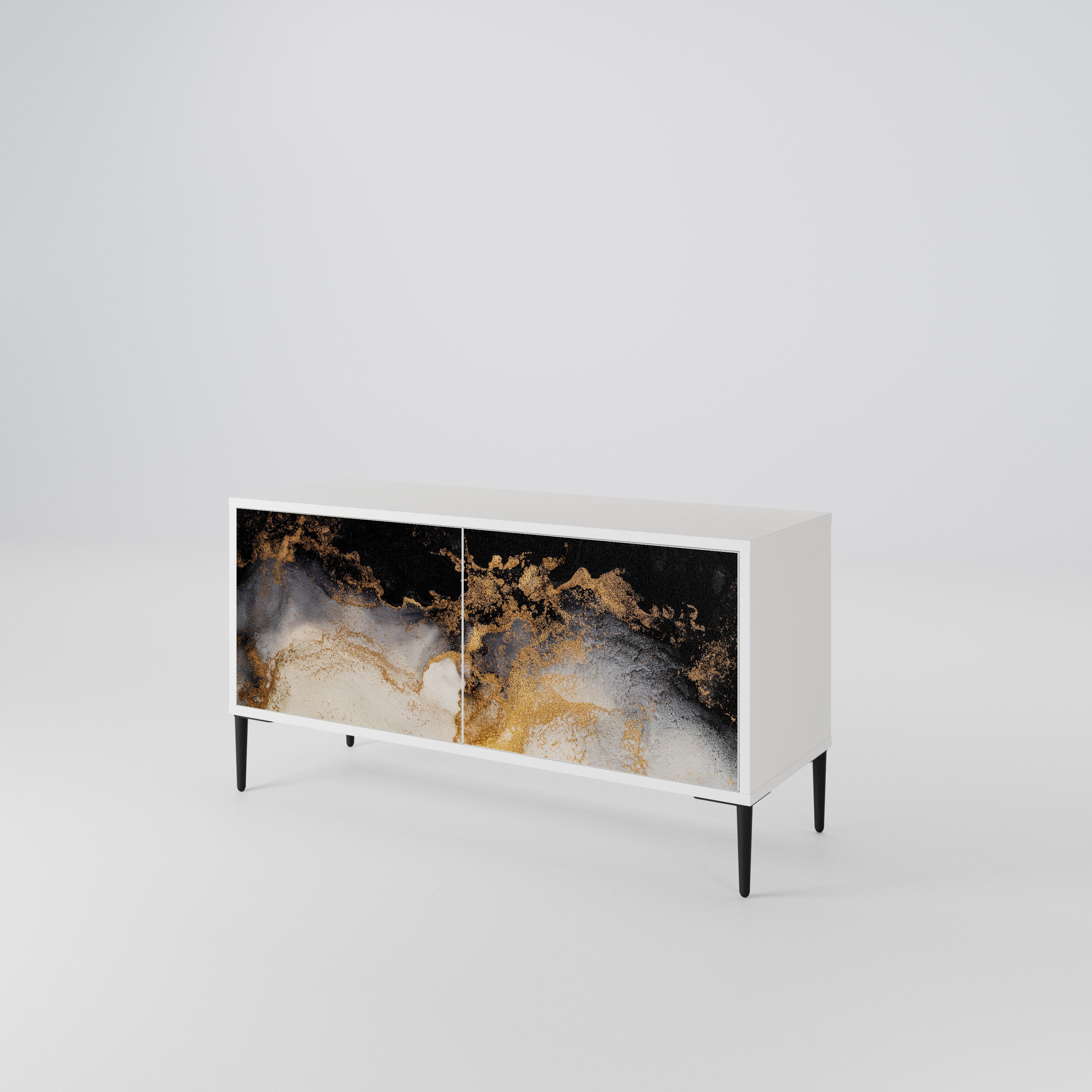 MARBLE OF TOMMORROW Kompaktowa szafka RTV 2-drzwiowa
