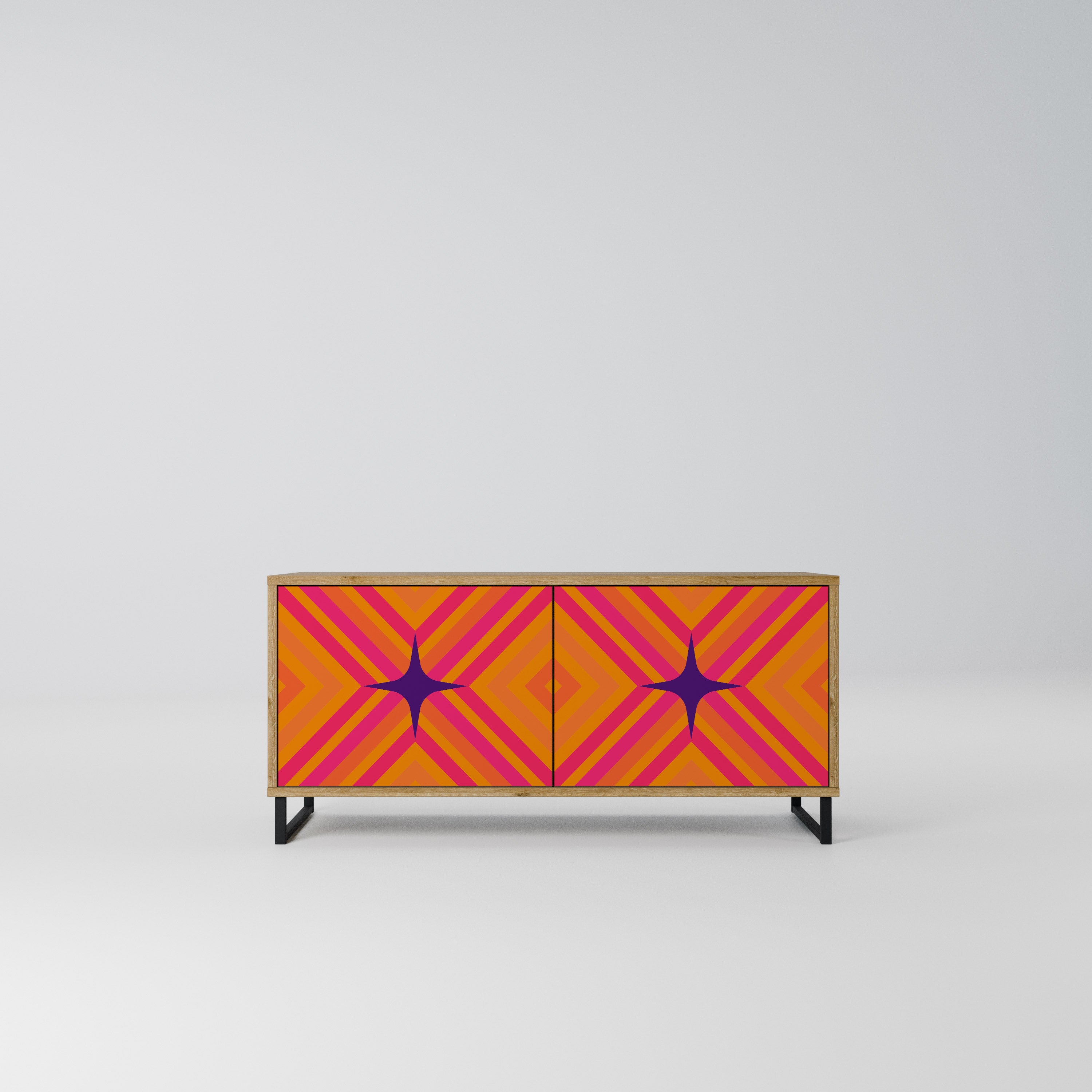GEOMETRIC BRILLIANCE Kompaktowa szafka RTV 2-drzwiowa
