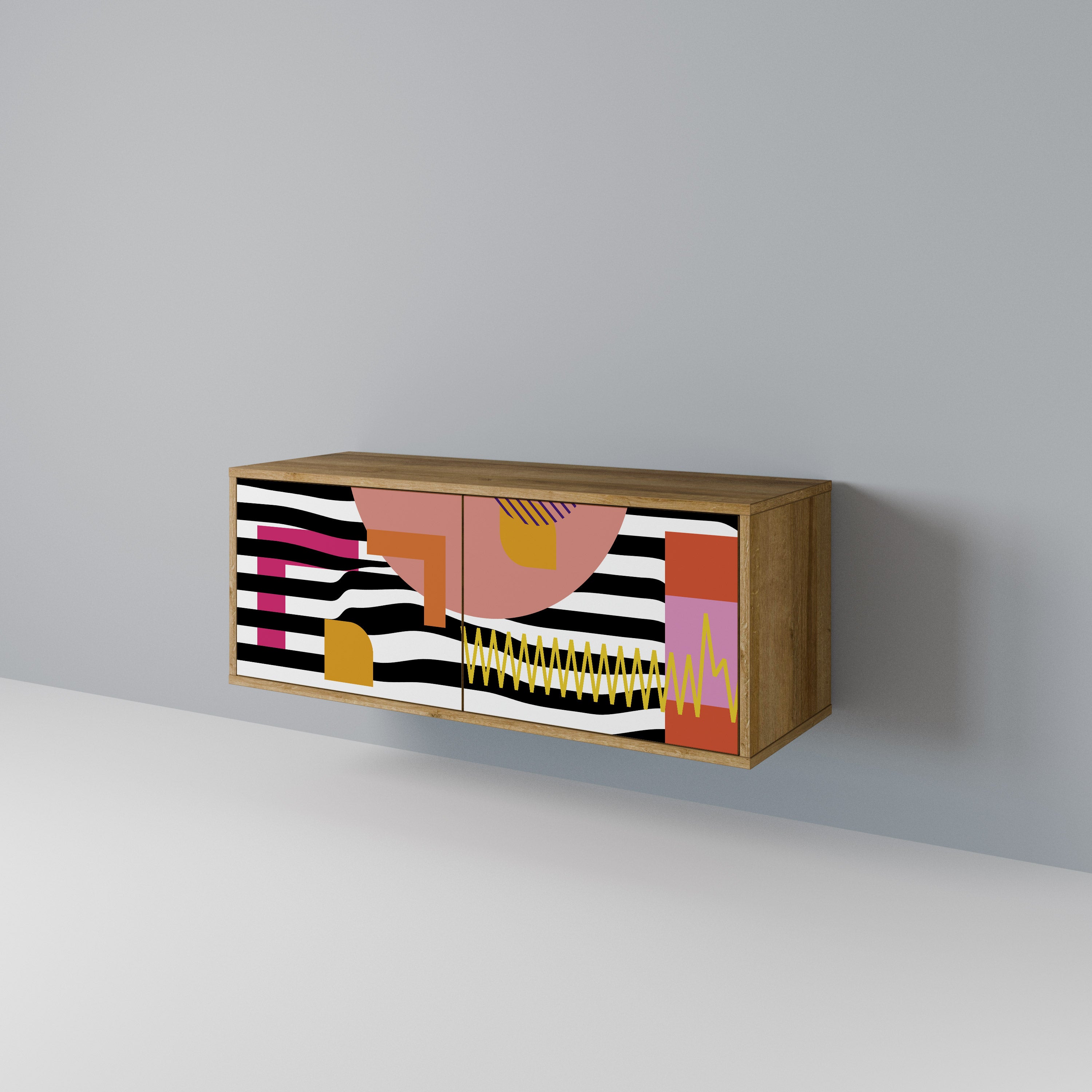 CHROMATIC ABSTRACT Kompaktowa szafka RTV 2-drzwiowa
