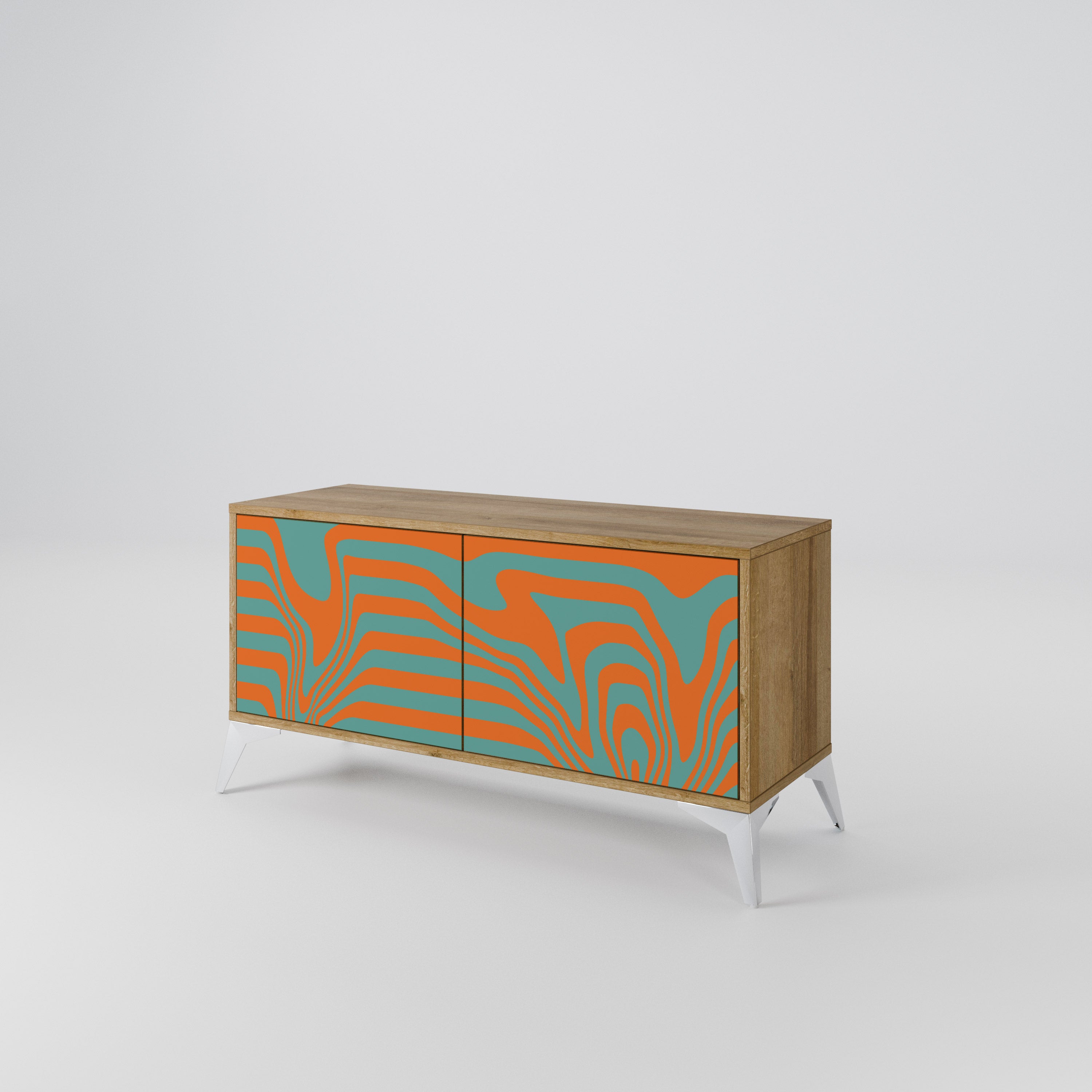 LINE COLLAPSE Kompaktowa szafka RTV 2-drzwiowa