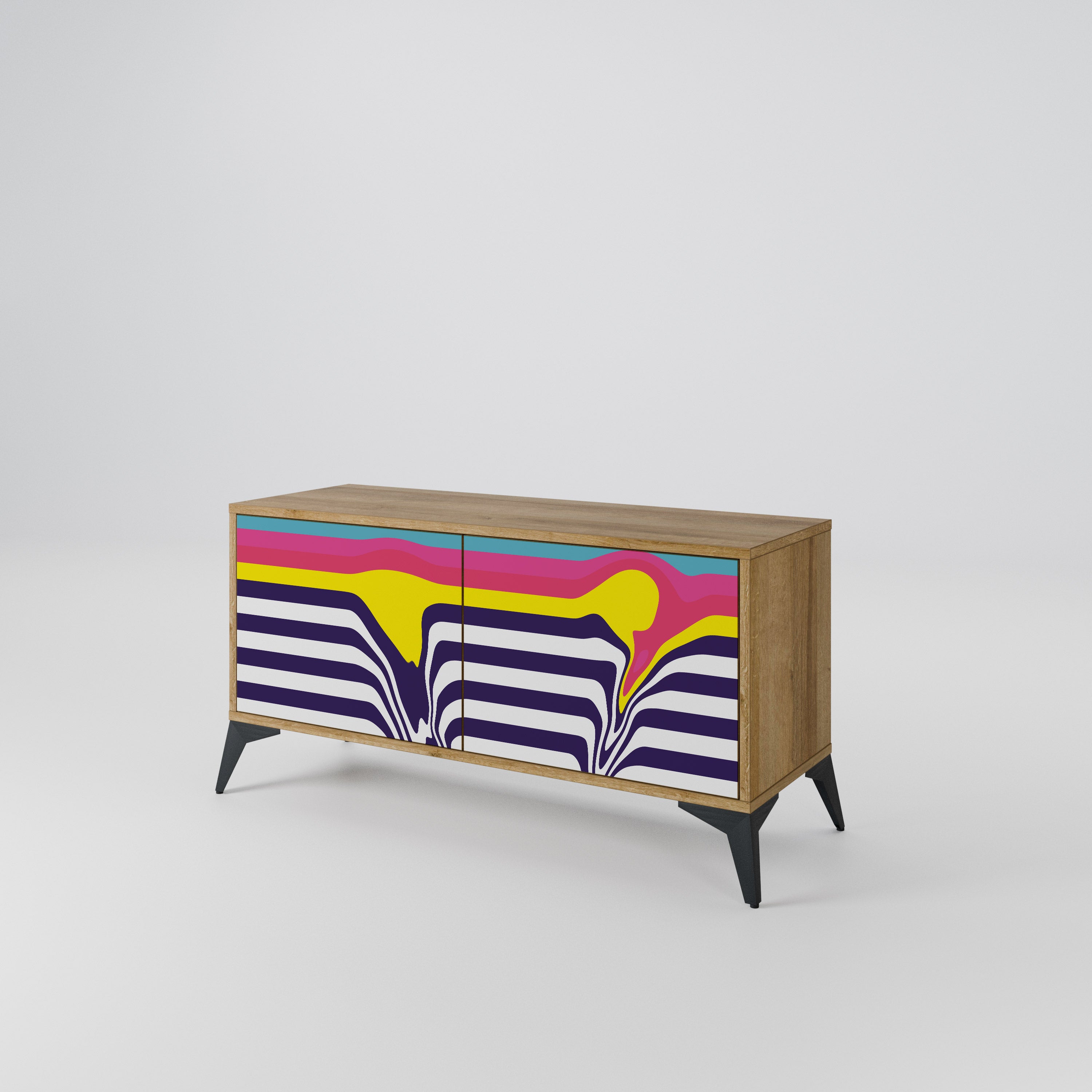 COLORFUL DIVERSION Kompaktowa szafka RTV 2-drzwiowa
